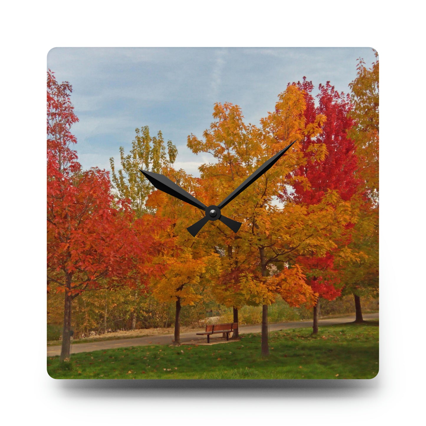 Autumn Serenity Acrylic Wall Clock