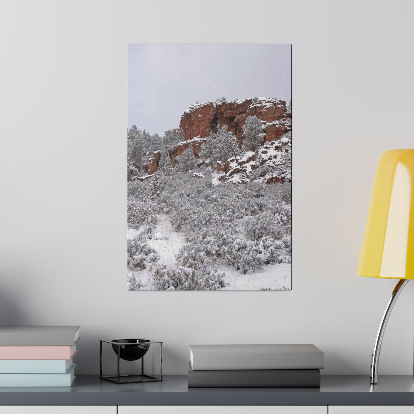 Winter Cliff Matte Canvas