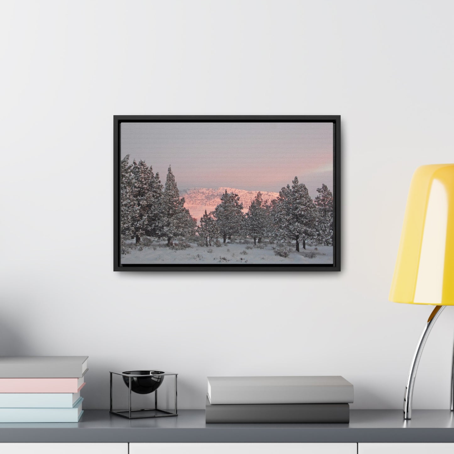 Winter Sunset Gallery Canvas Wraps Framed