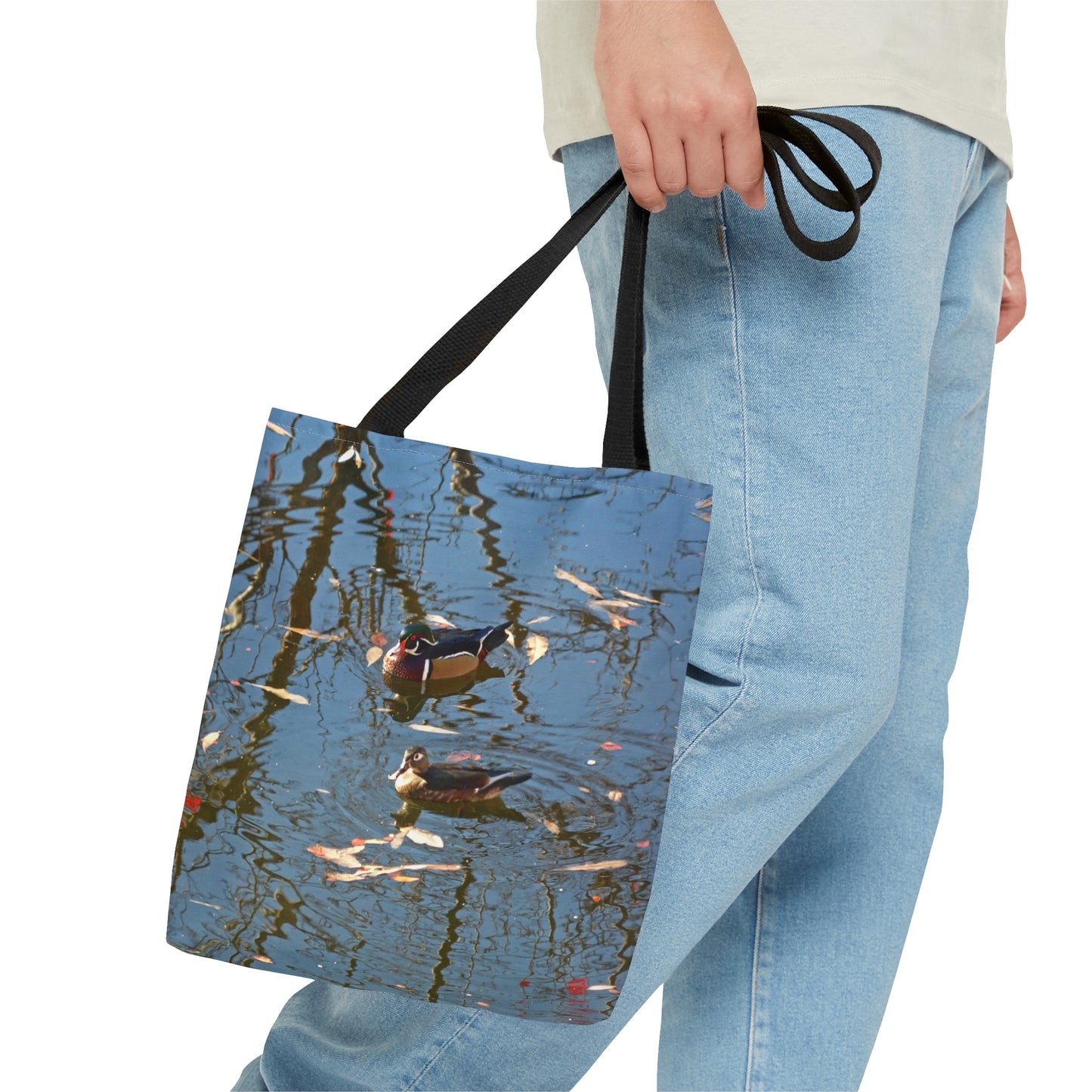 Wood Duck Couple Tote Bag