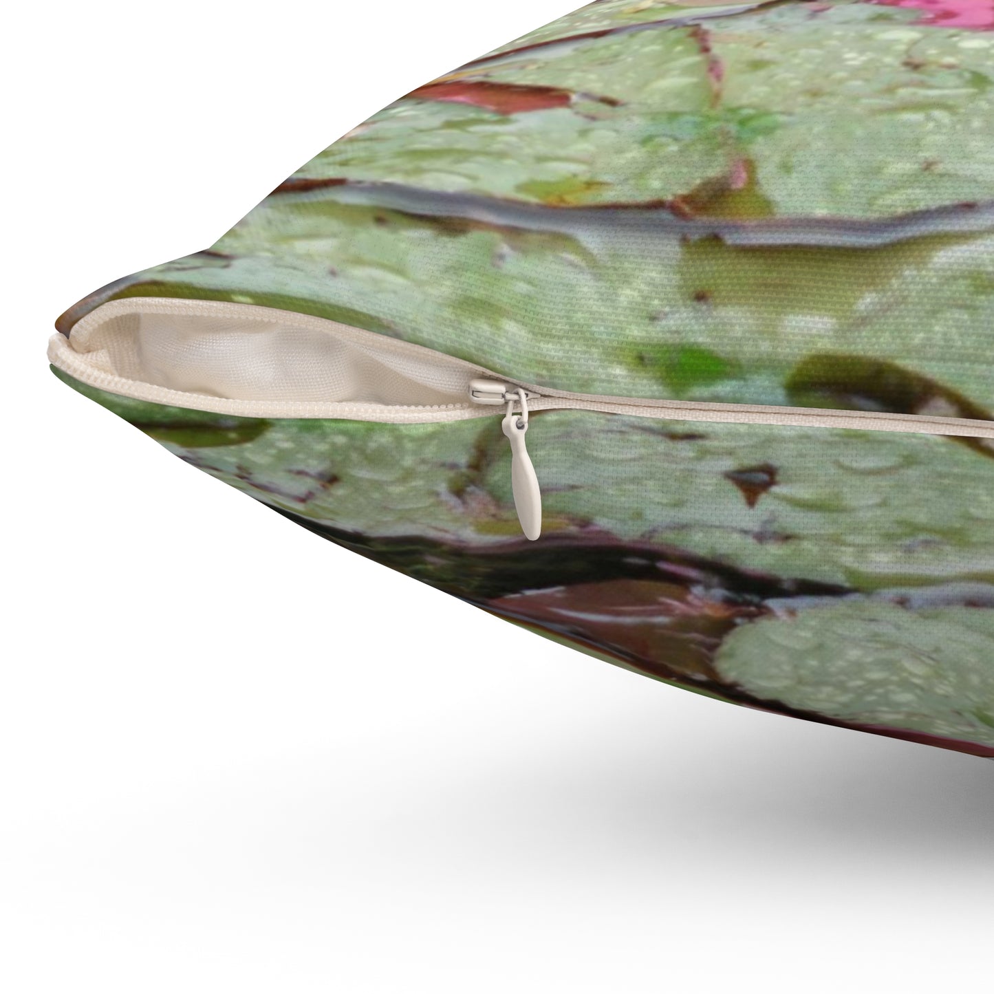 Water Lilies Spun Polyester Square Pillow