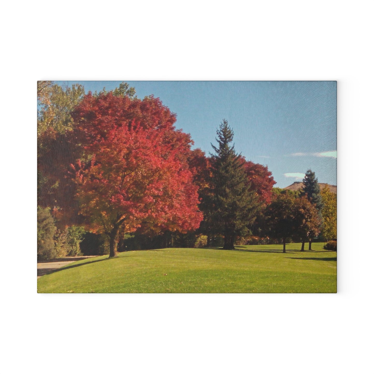 Autumn Lawn Glass Cutting Board Hand Wash