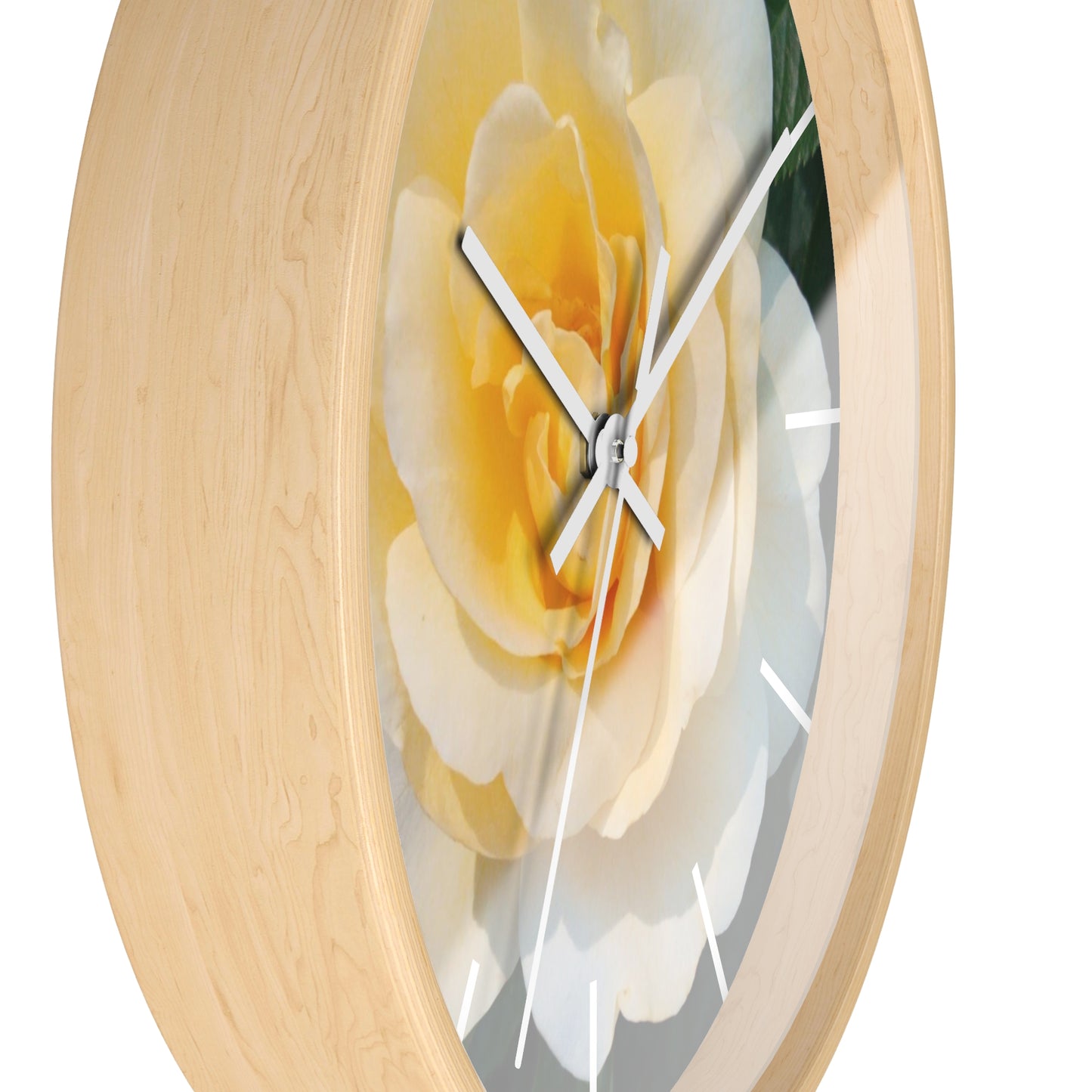 Cream Rose Wall Clock