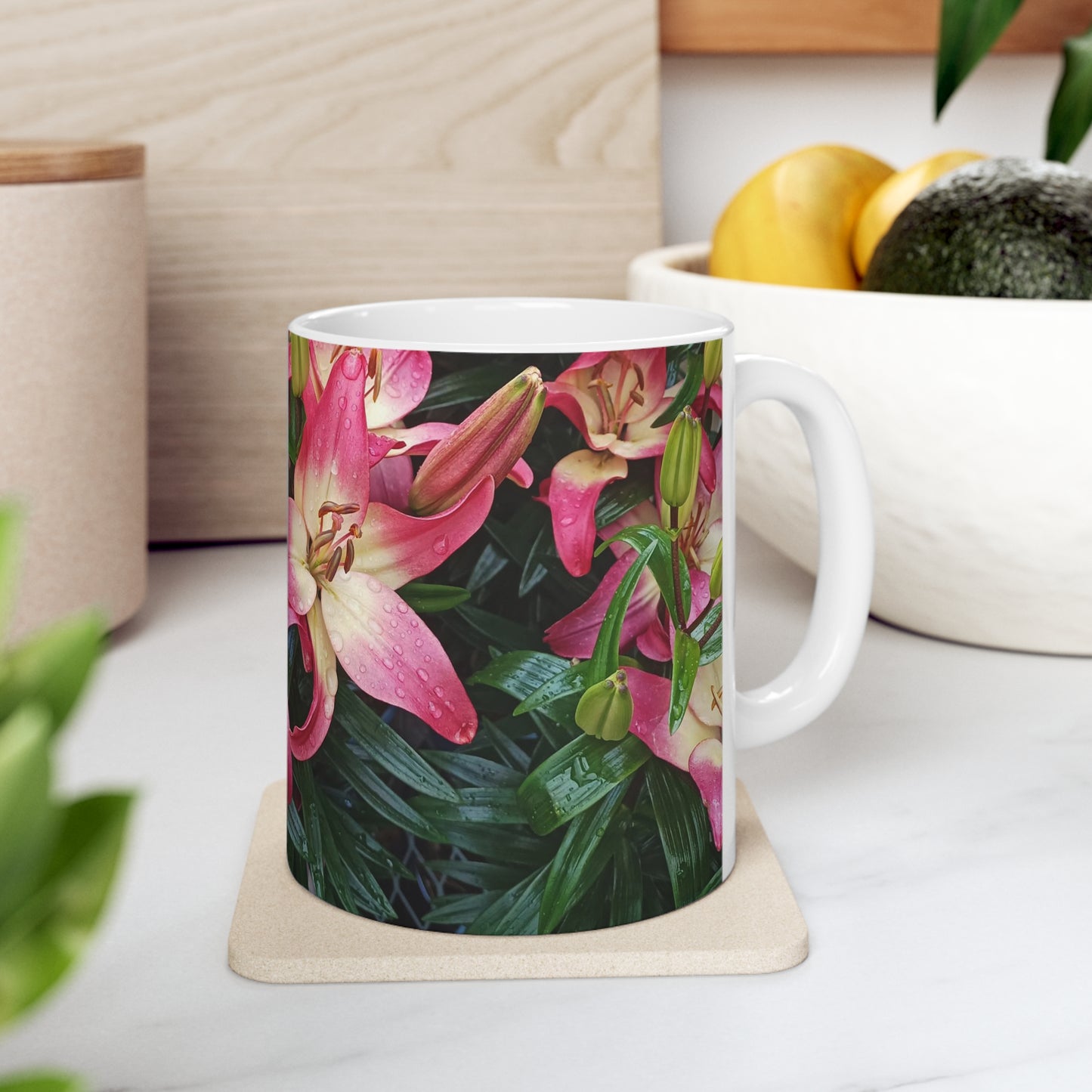 Lovely Lilies Pair Ceramic Mug 11oz