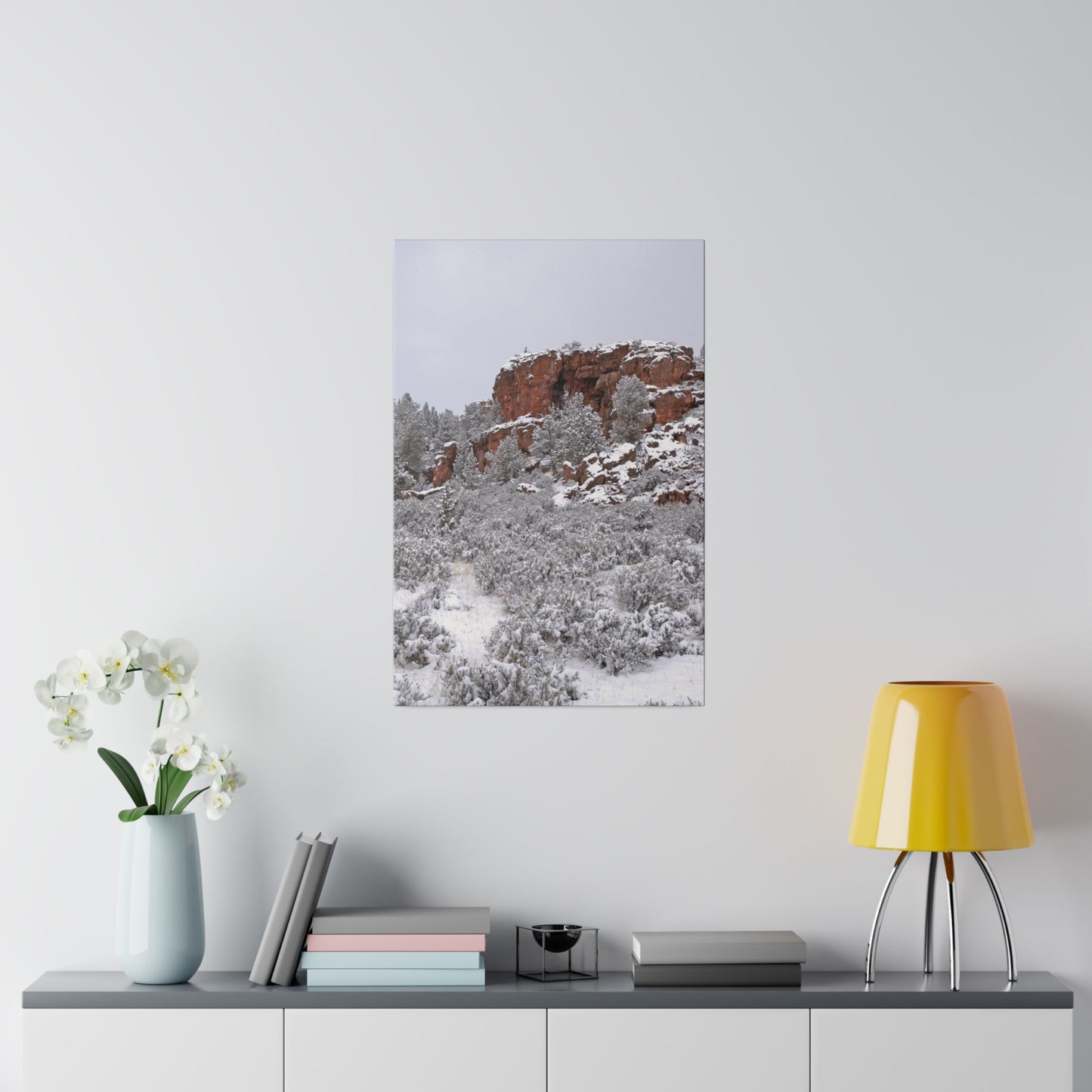 Winter Cliff Matte Canvas