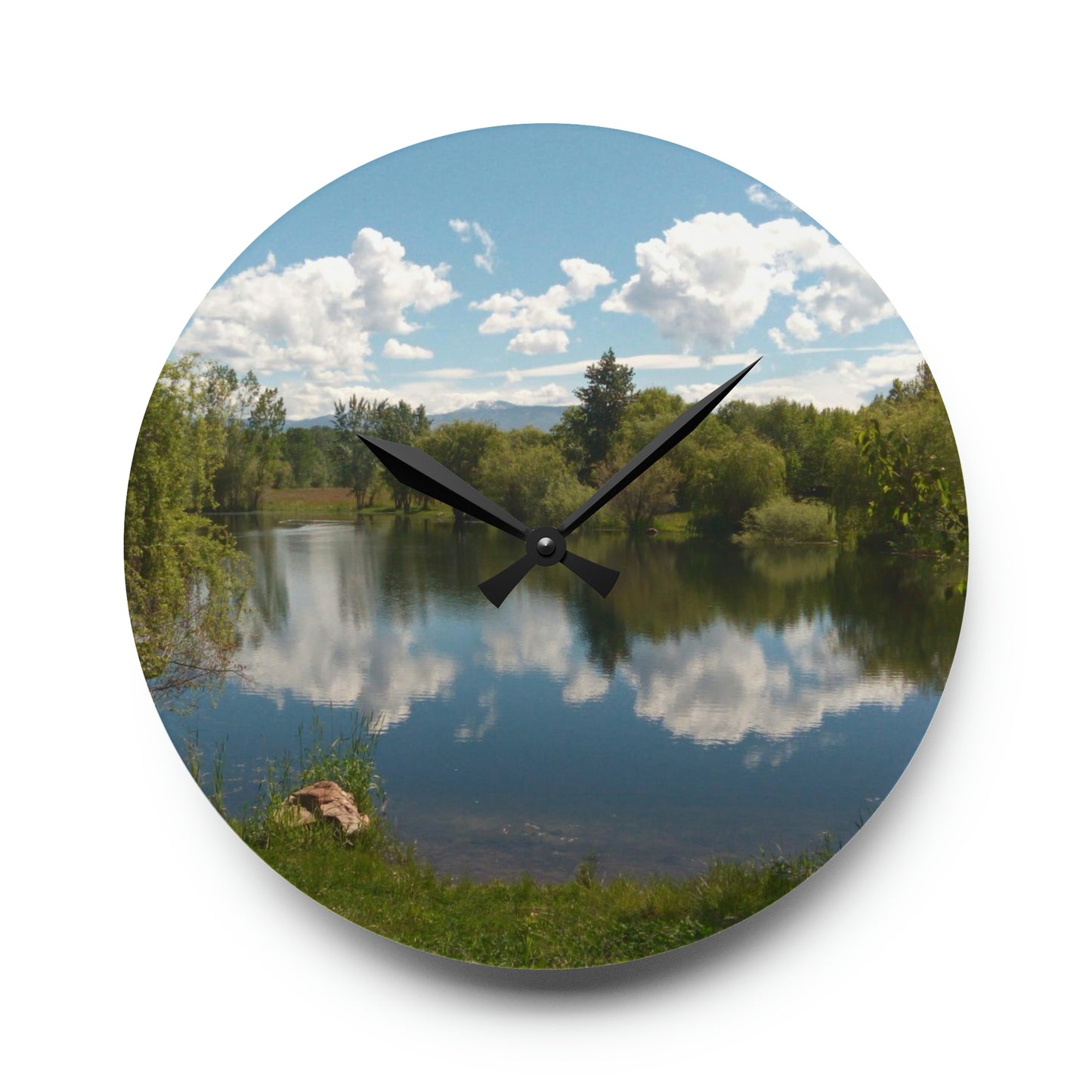 Peaceful Pond Acrylic Wall Clock