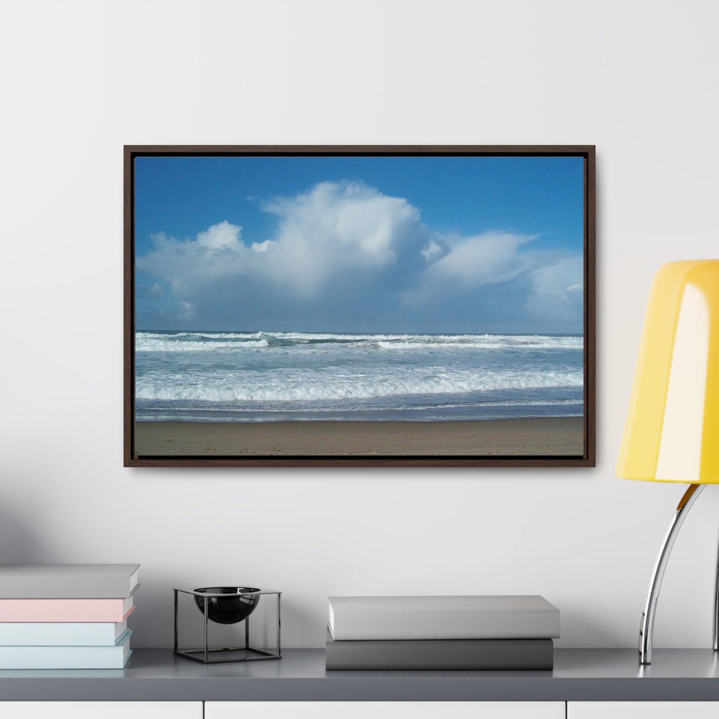 Blue Sky Beach Gallery Canvas Wraps Framed