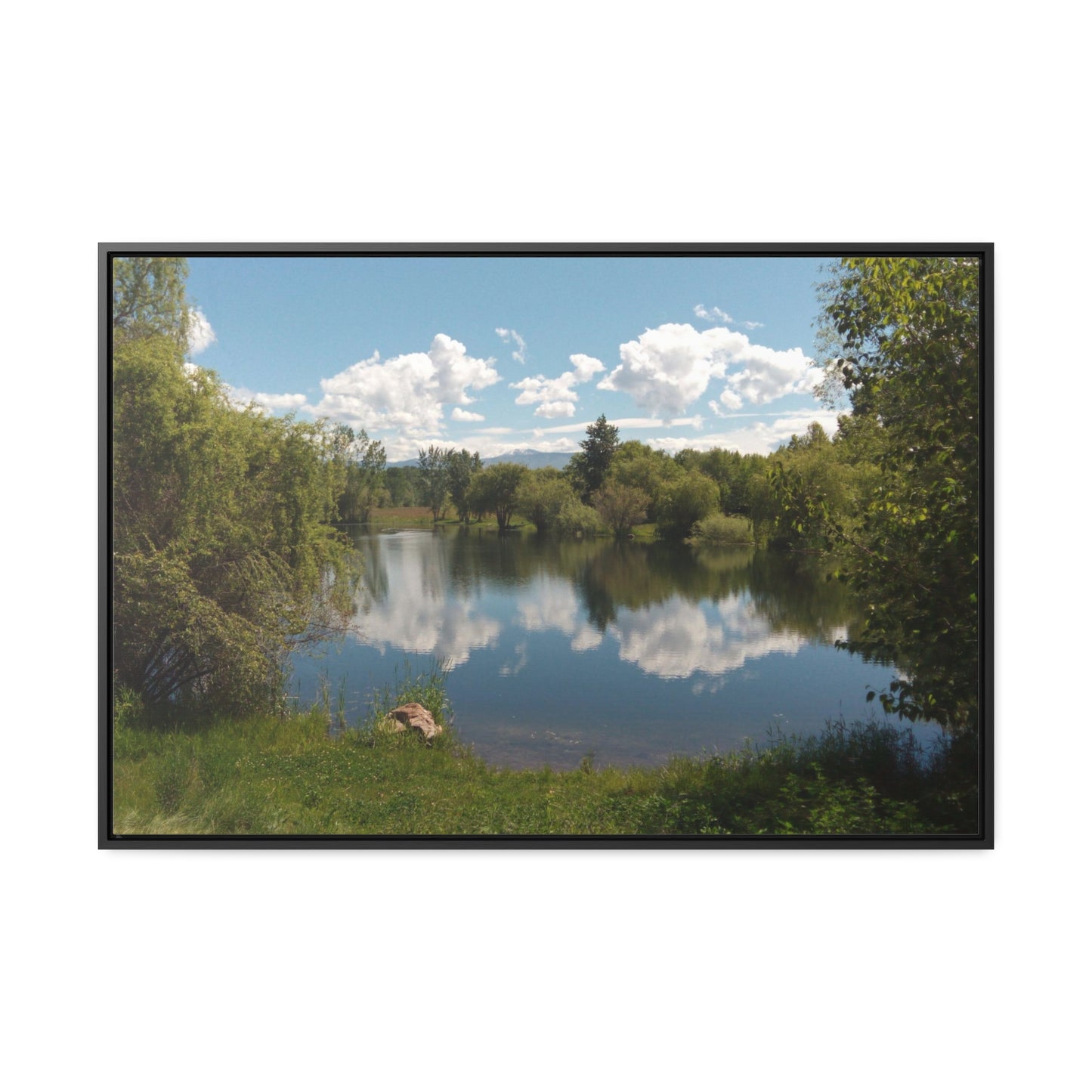 Peaceful Pond Gallery Canvas Wraps Framed