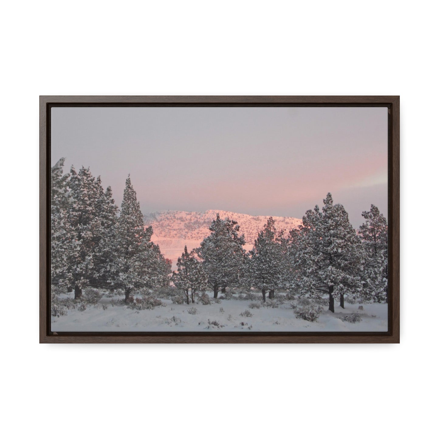 Winter Sunset Gallery Canvas Wraps Framed