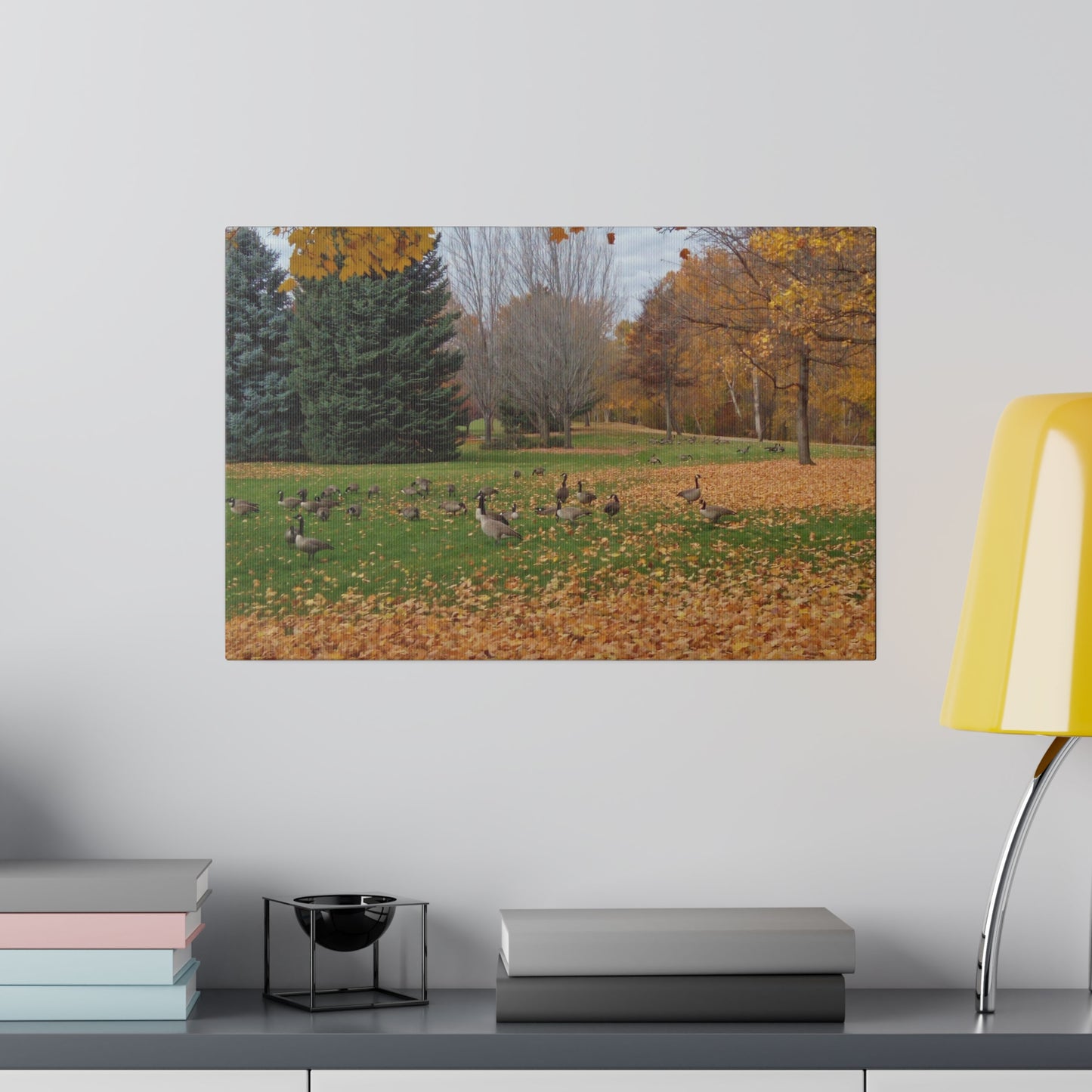 Autumn Geese Matte Canvas