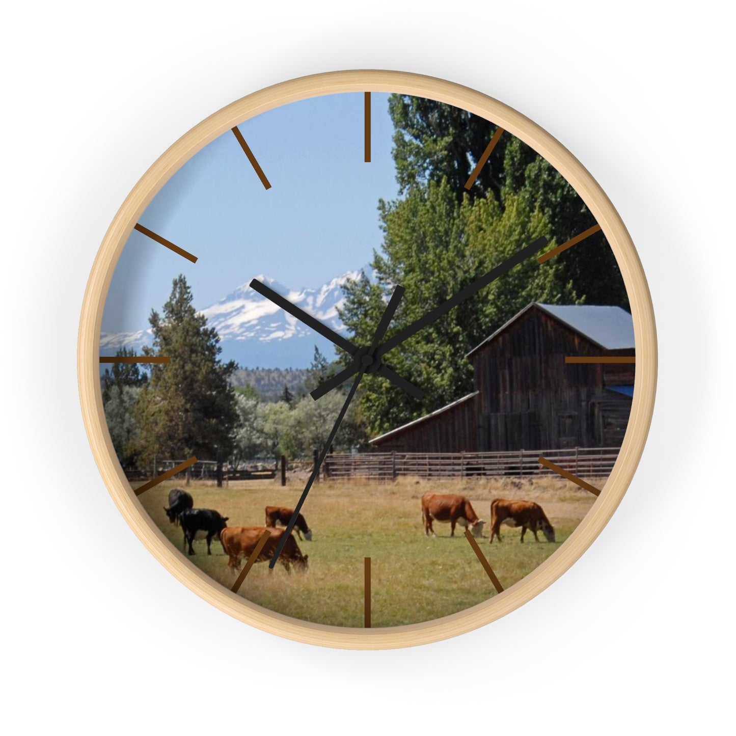 Picturesque Cattle Wall Clock