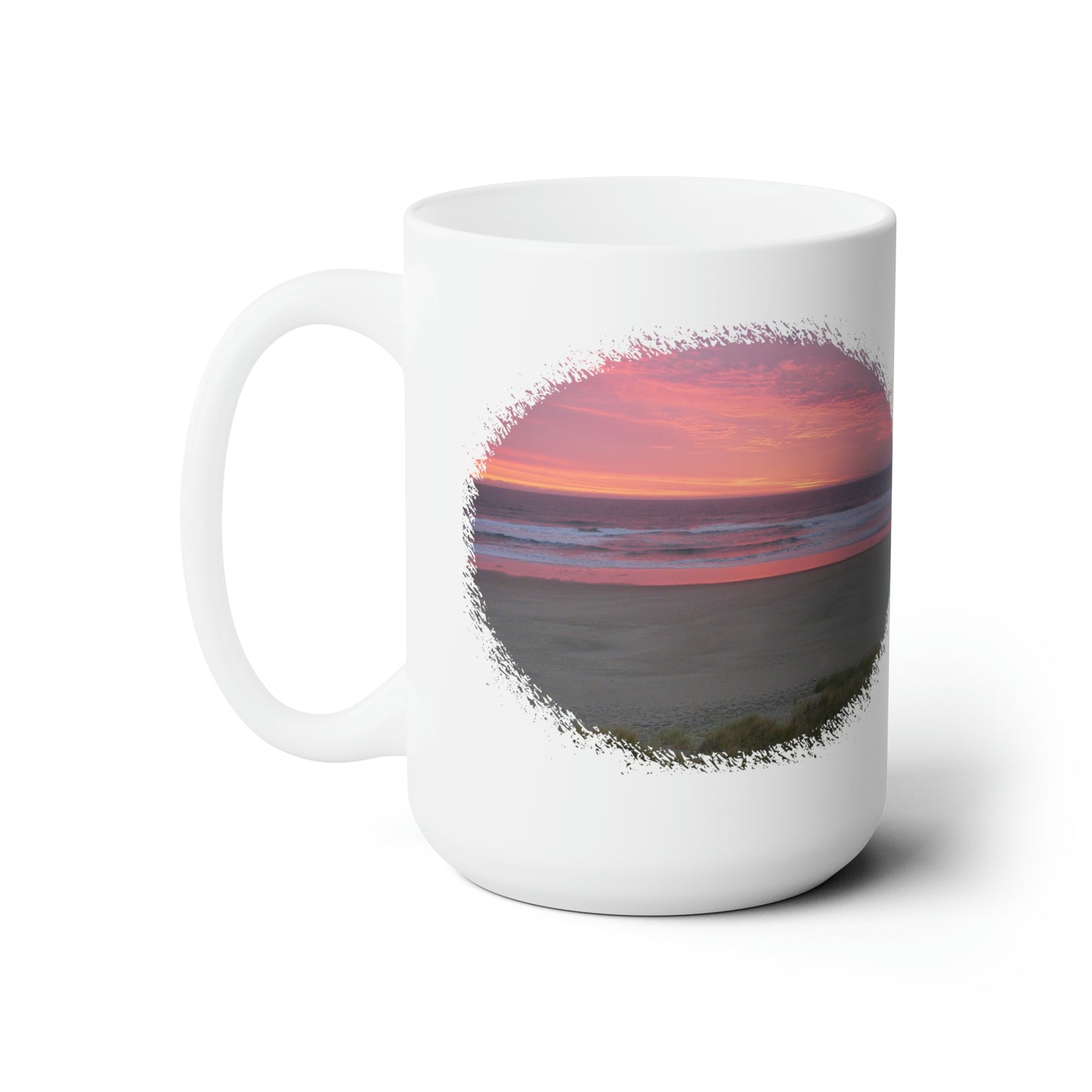 Pink Ocean Sunset Ceramic Mug 15oz