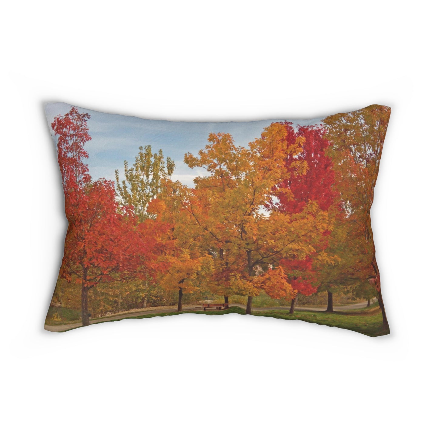 Autumn Serenity Spun Polyester Lumbar Pillow