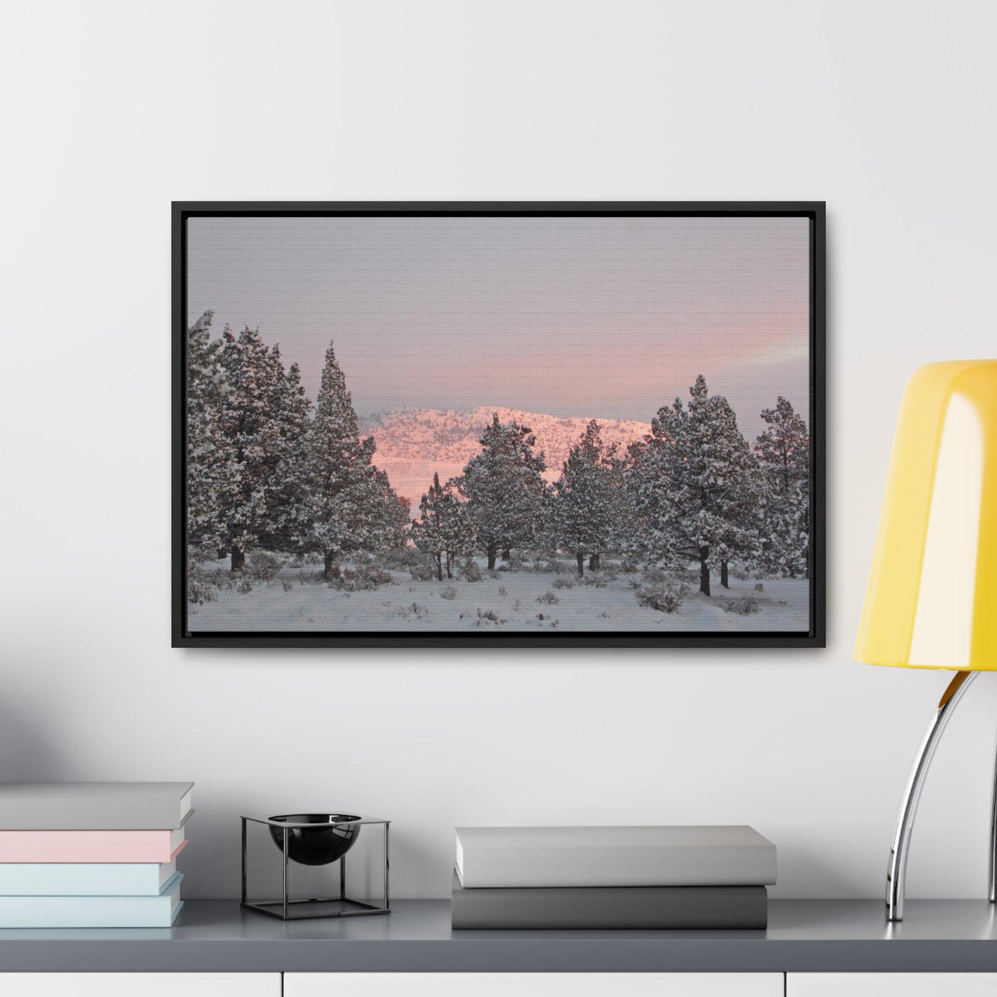 Winter Sunset Gallery Canvas Wraps Framed