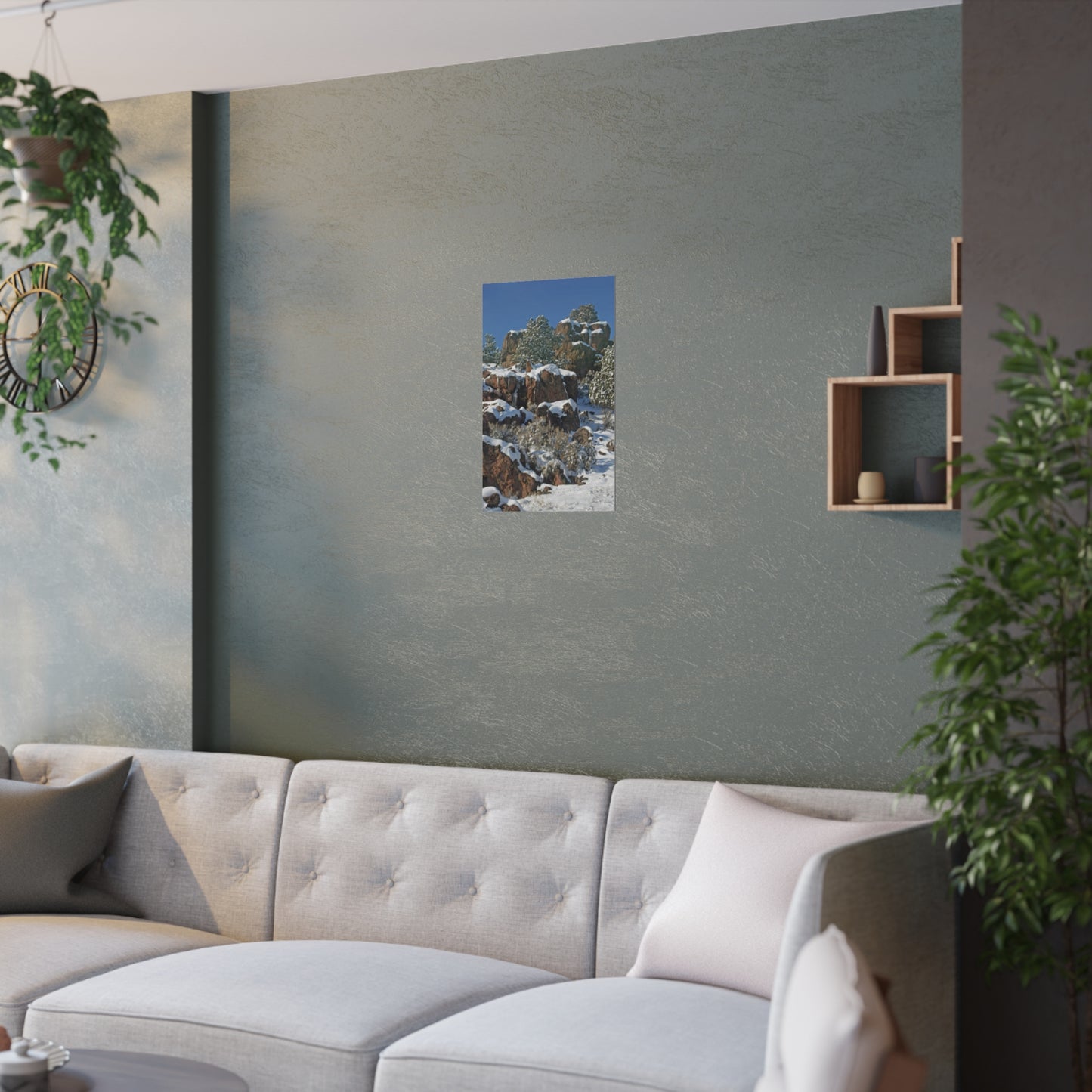 Icicle Rocks Satin Posters