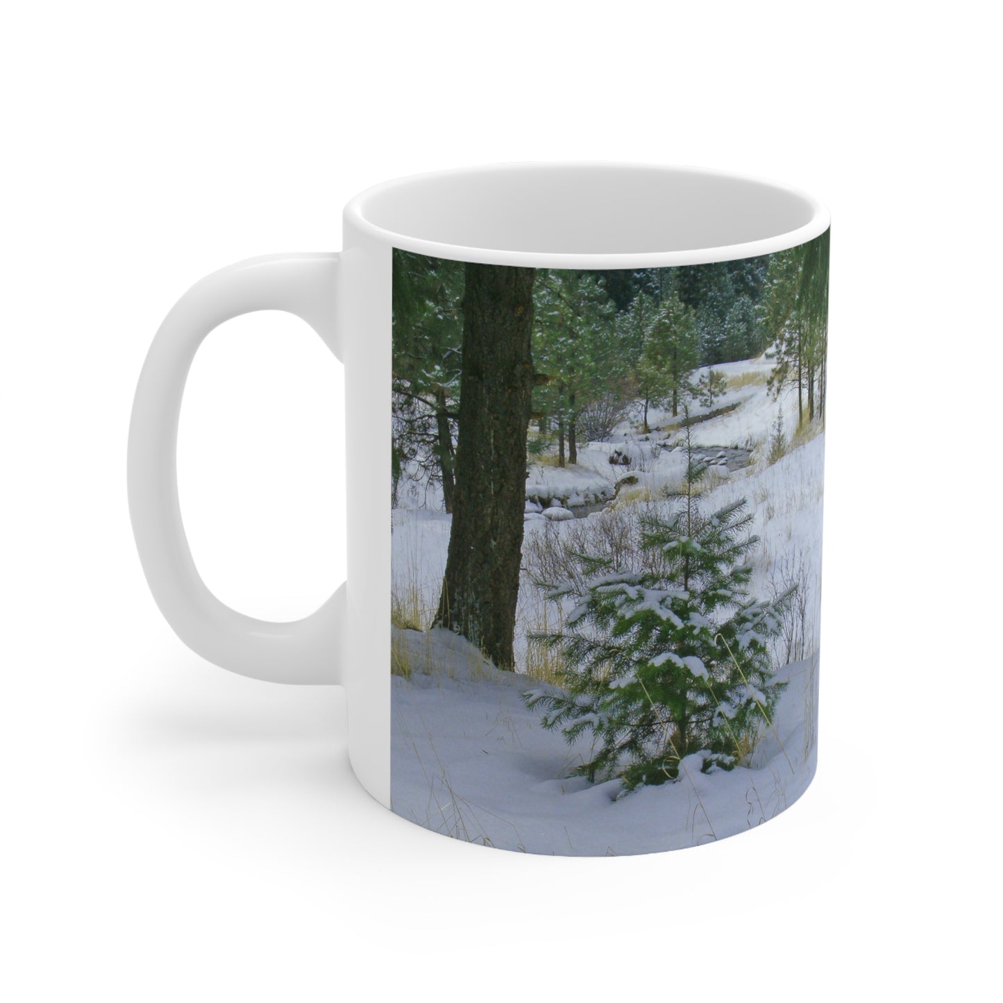 Christmas Tree Creek Ceramic Mug 11oz