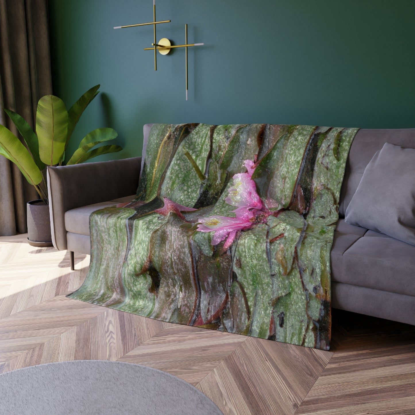 Water Lilies Crushed Velvet Blanket