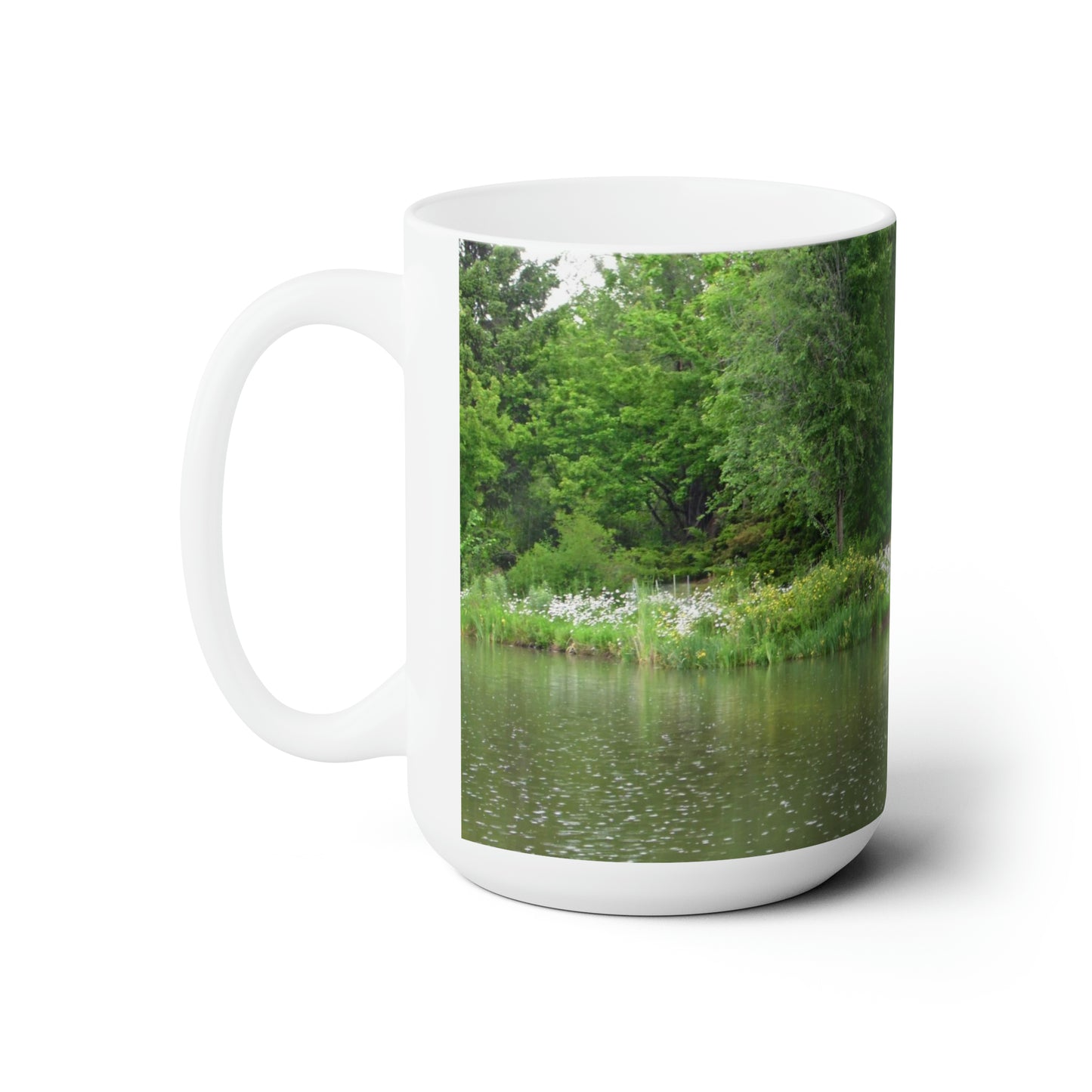 Raindrops On The Water Ceramic Mug 15oz