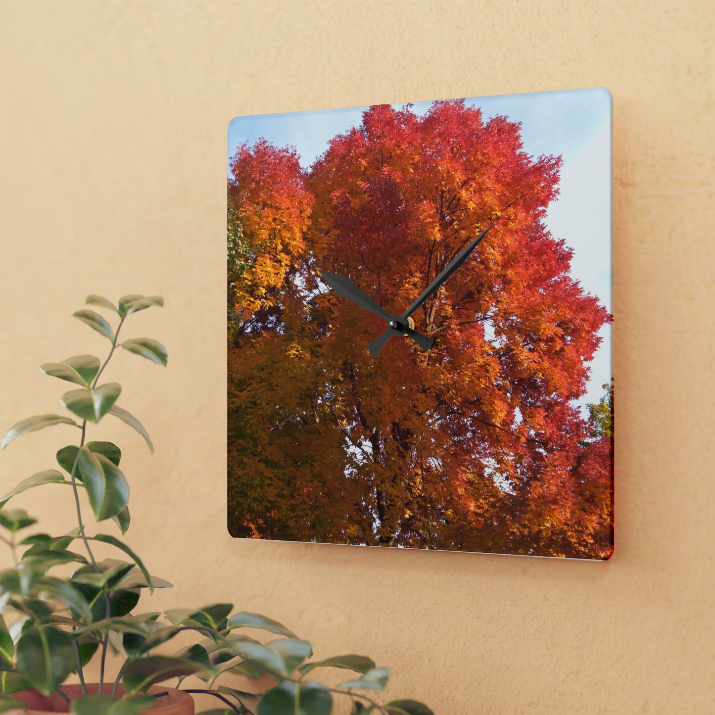 Autumn Radiance Acrylic Wall Clock