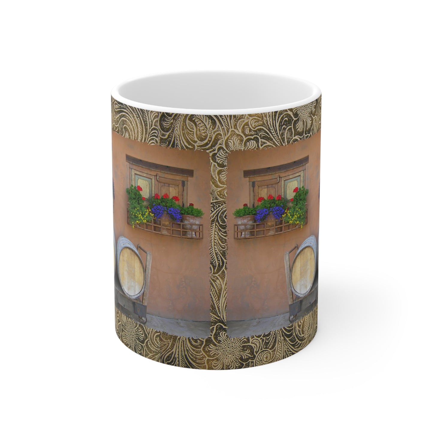 Spanish Windows & Barrels Ceramic Mug 11oz