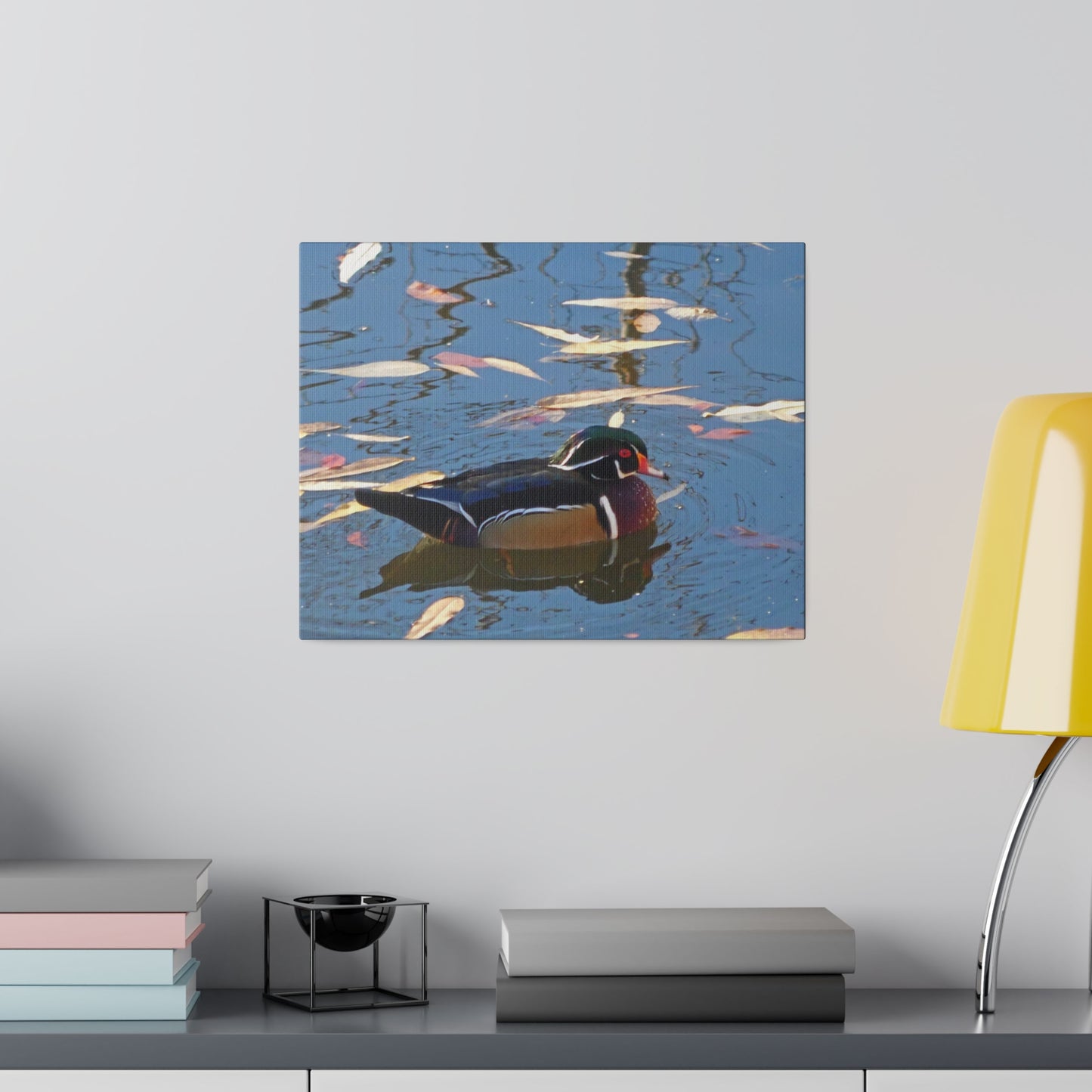 Autumn Wood Duck Matte Canvas