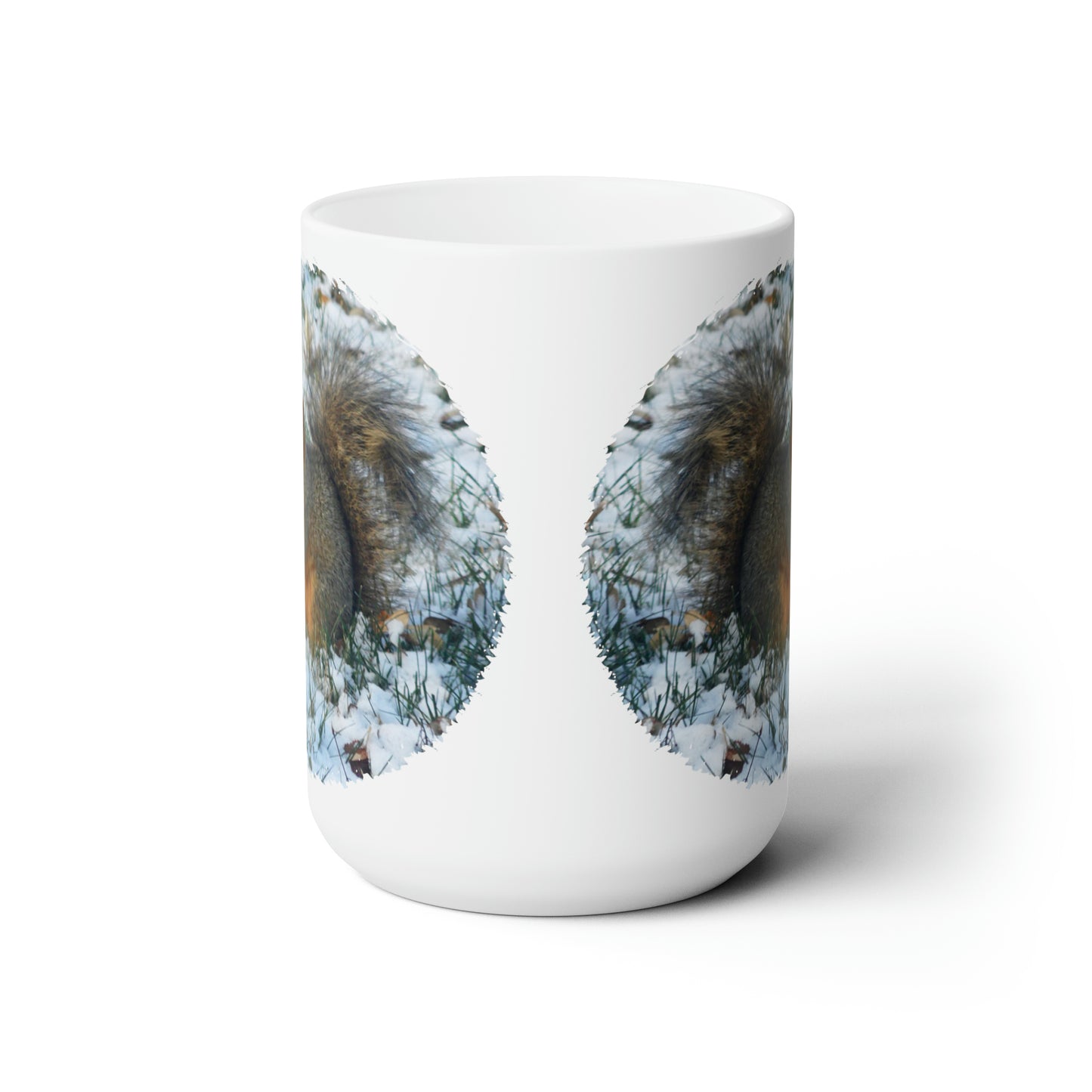 Winter Squirrel Ceramic Mug 15oz