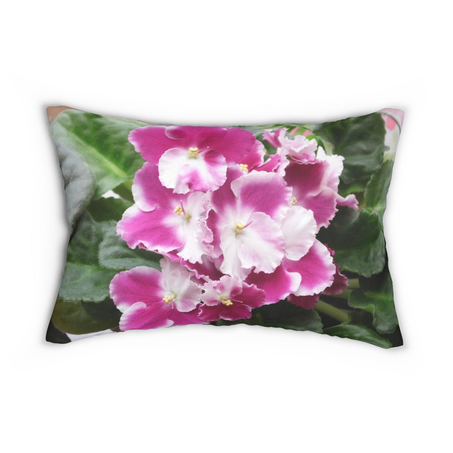 African Violet Spun Polyester Lumbar Pillow