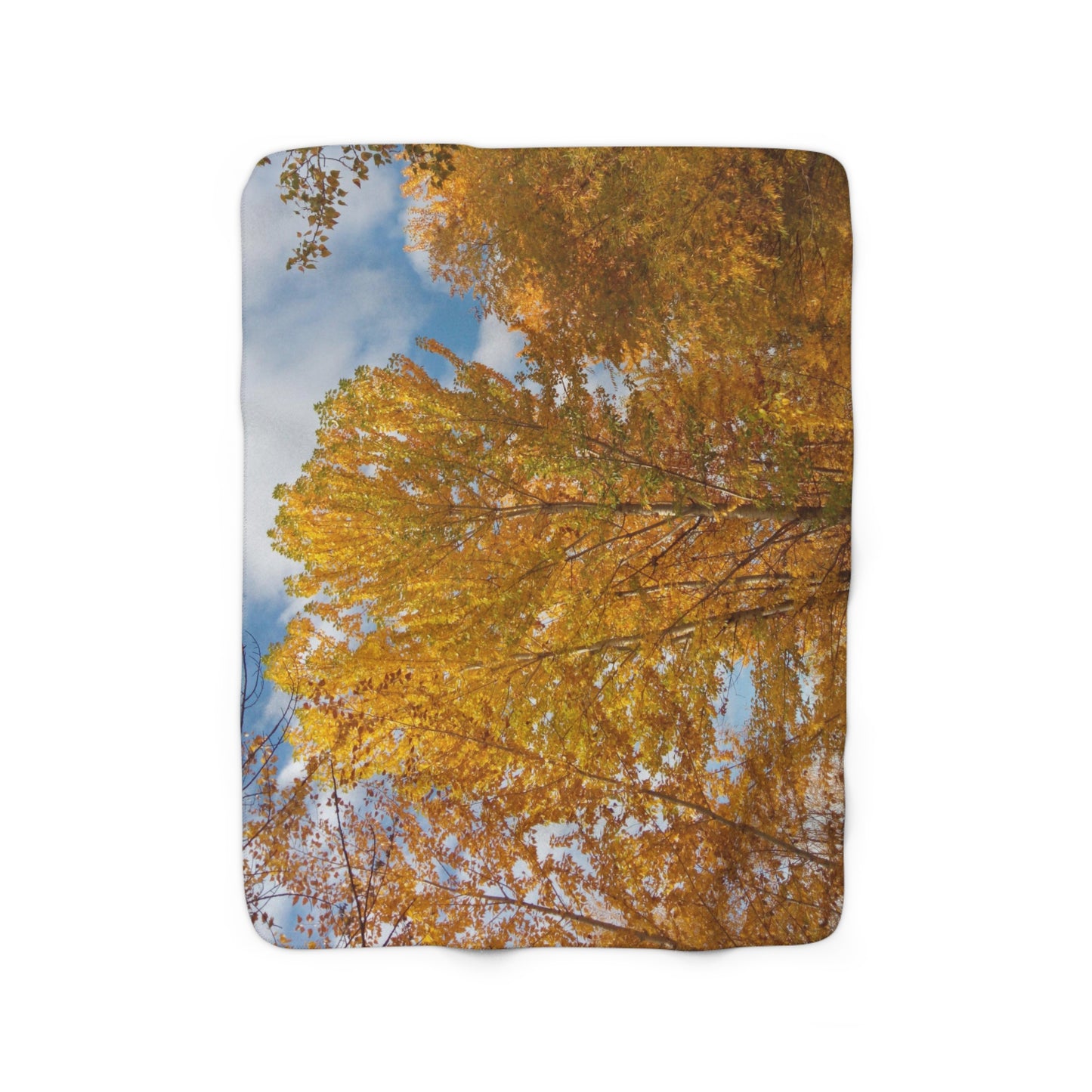 Autumn Gold Sherpa Fleece Blanket
