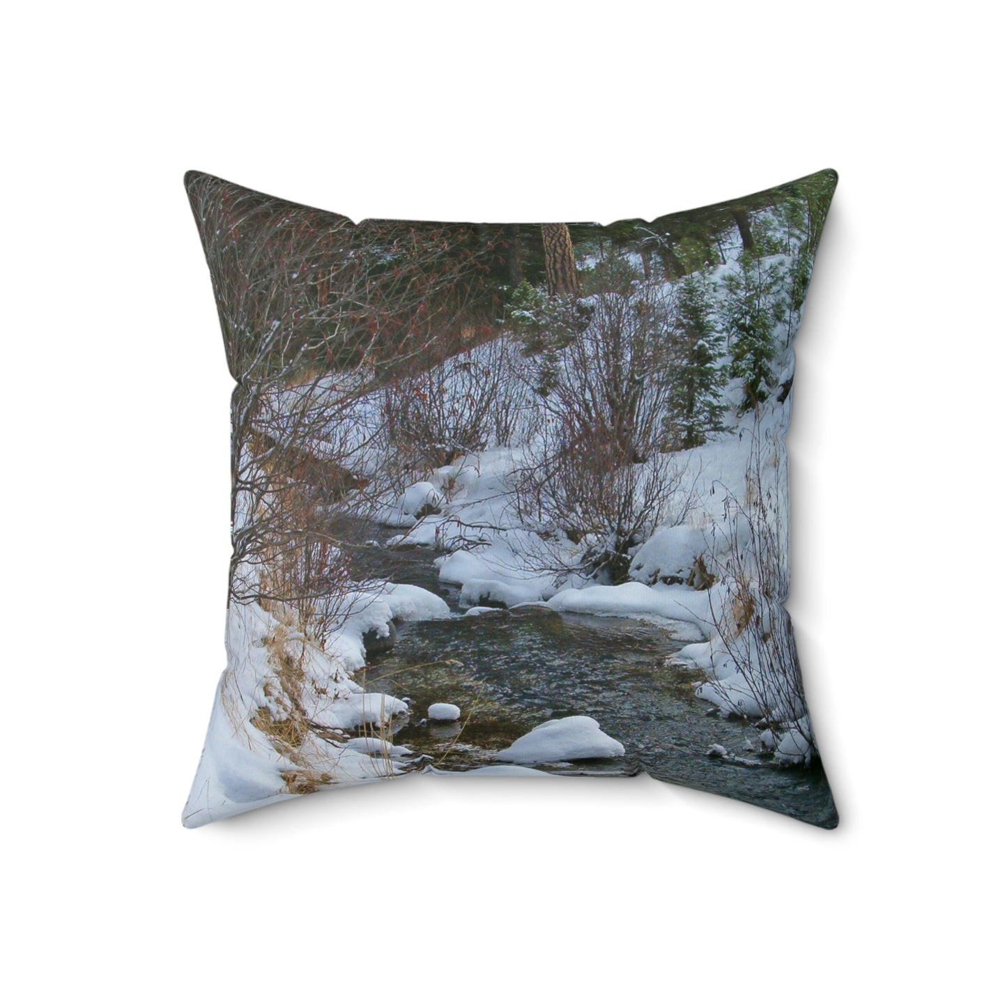 Snowy Creek Spun Polyester Square Pillow