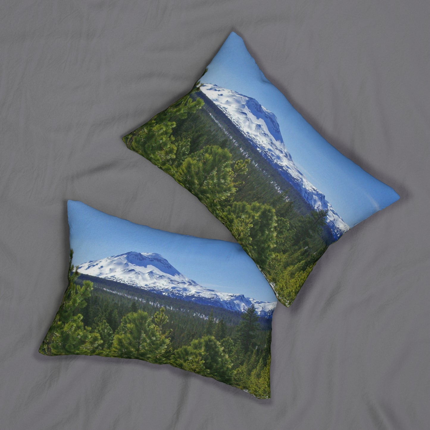 Winter South Sister Spun Polyester Lumbar Pillow