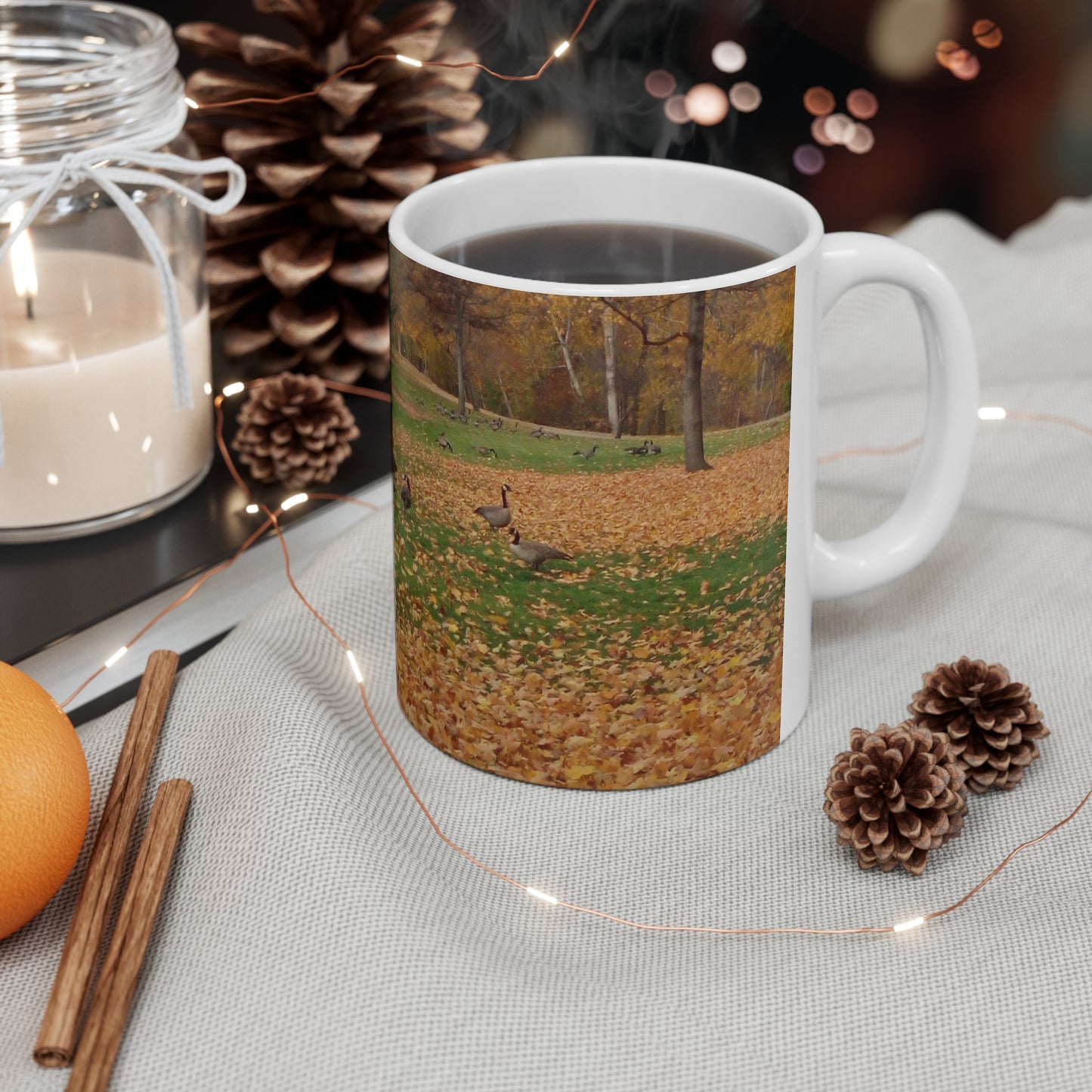 Autumn Geese Ceramic Mug 11oz