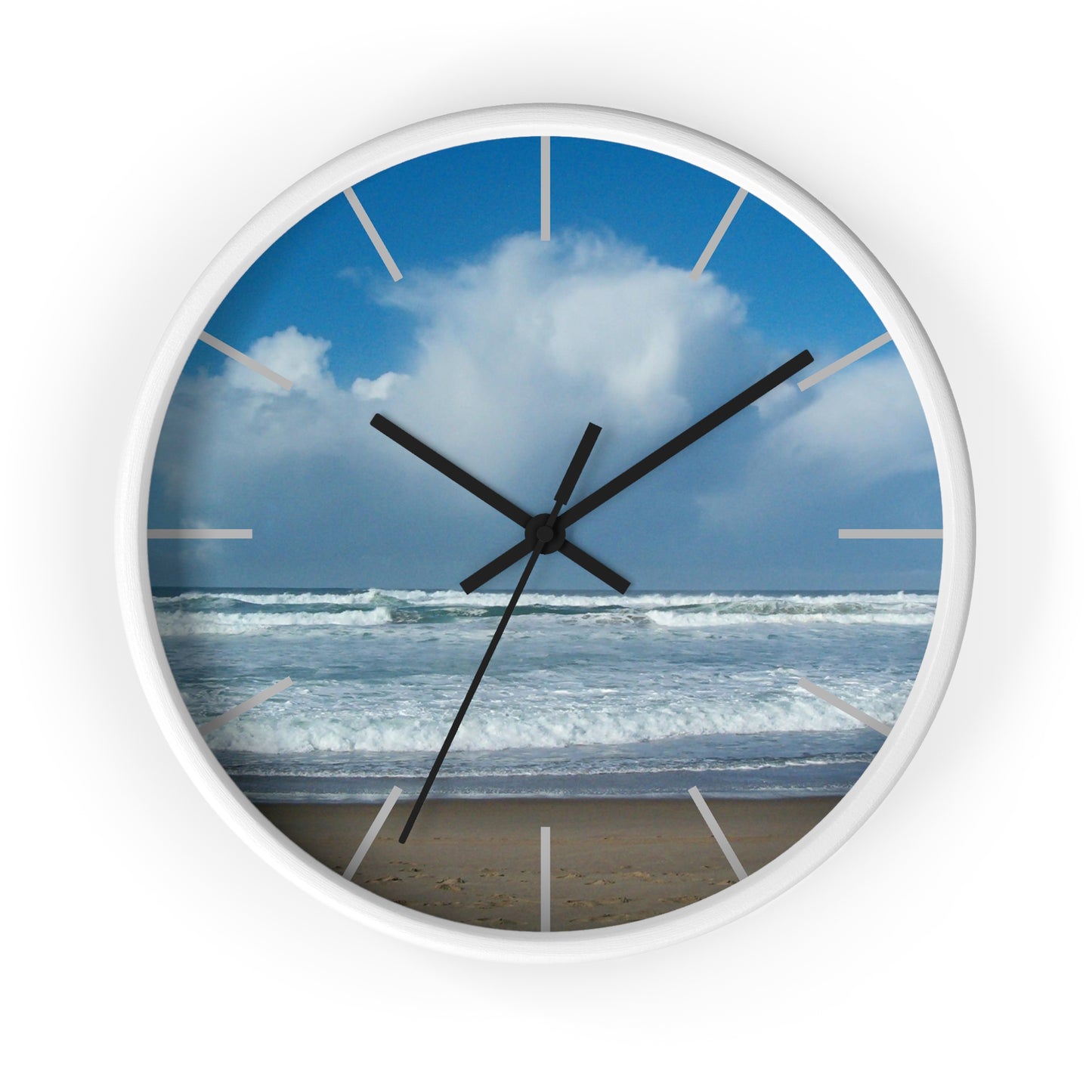 Blue Sky Beach Wall Clock