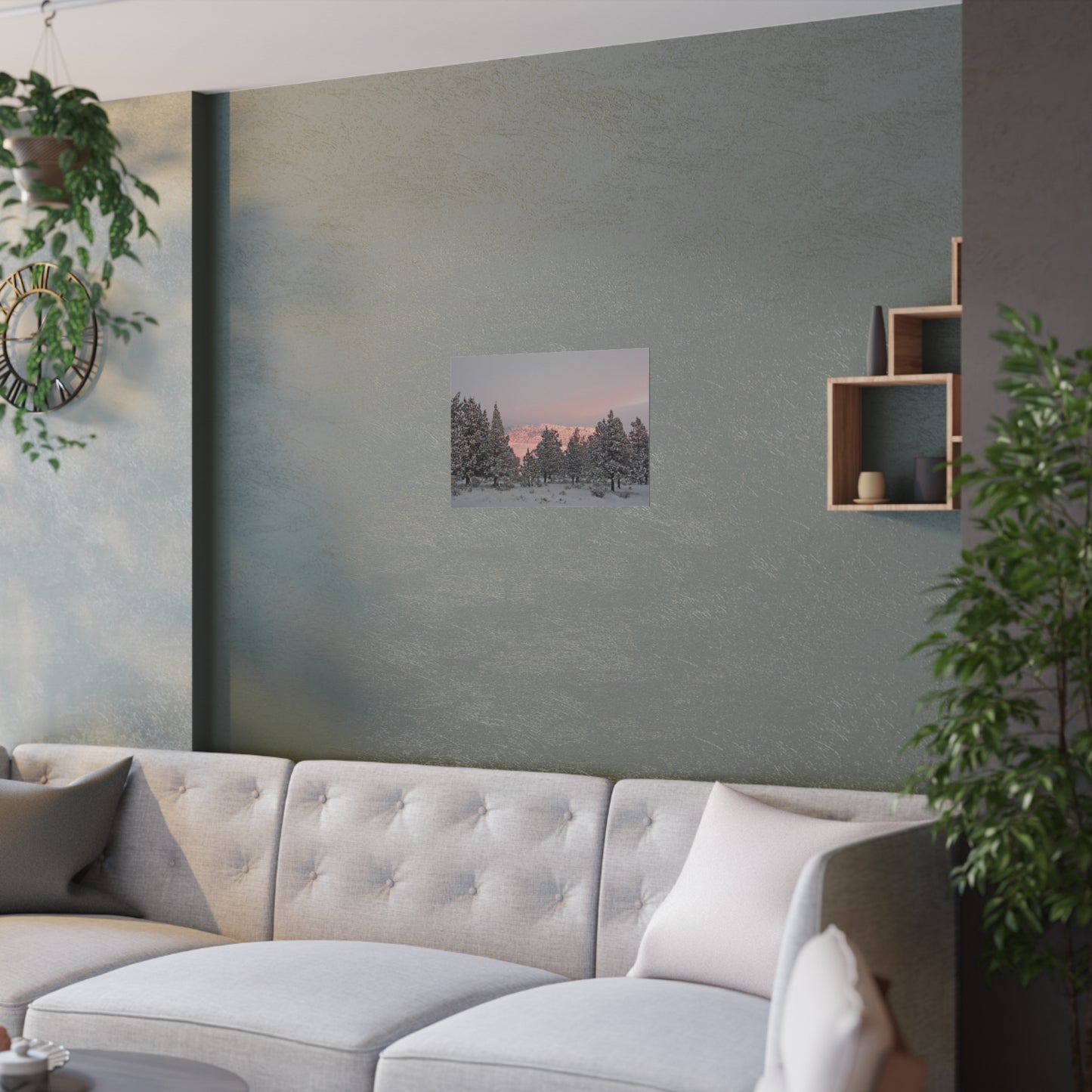 Winter Sunset Satin Posters