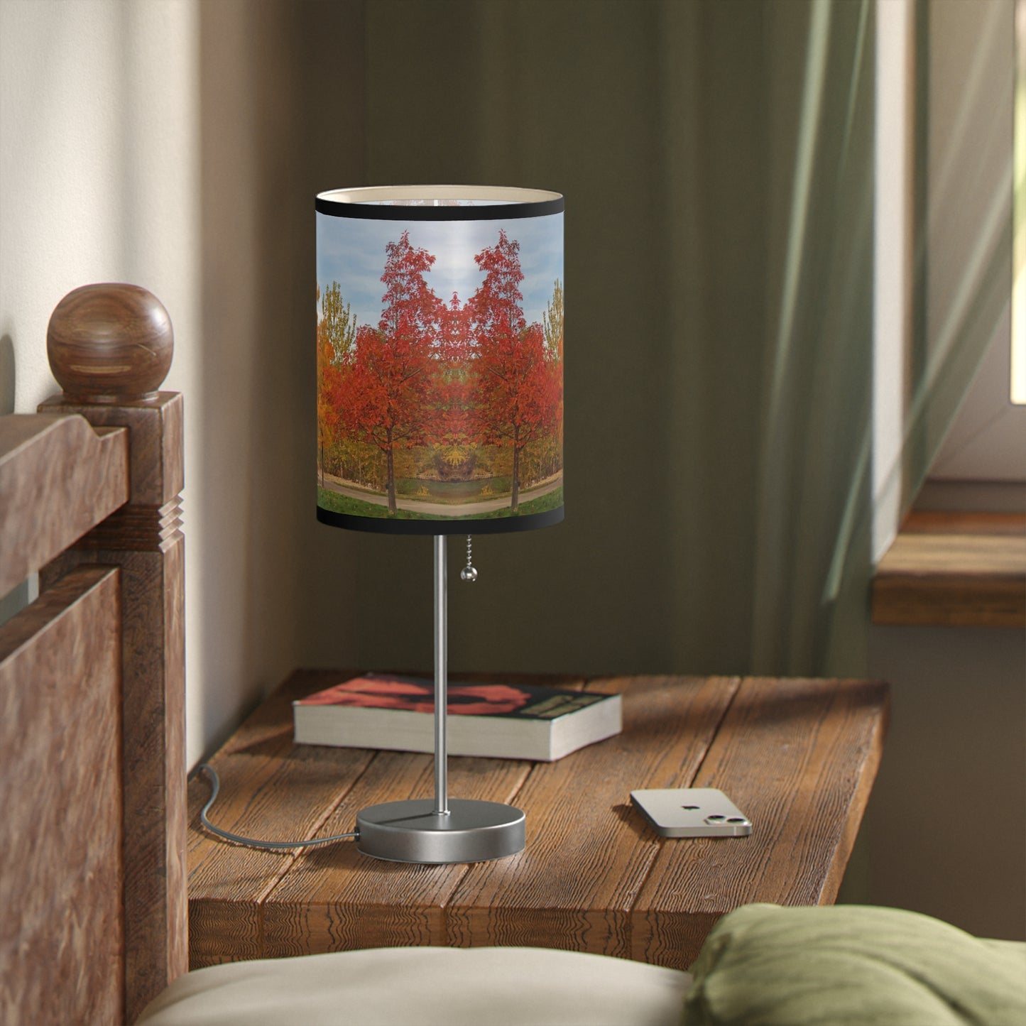 Autumn Serenity Lamp on a Stand