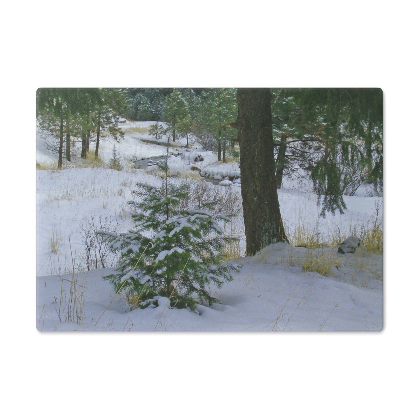 Christmas Tree Creek Cutting Board Dishwasher Safe