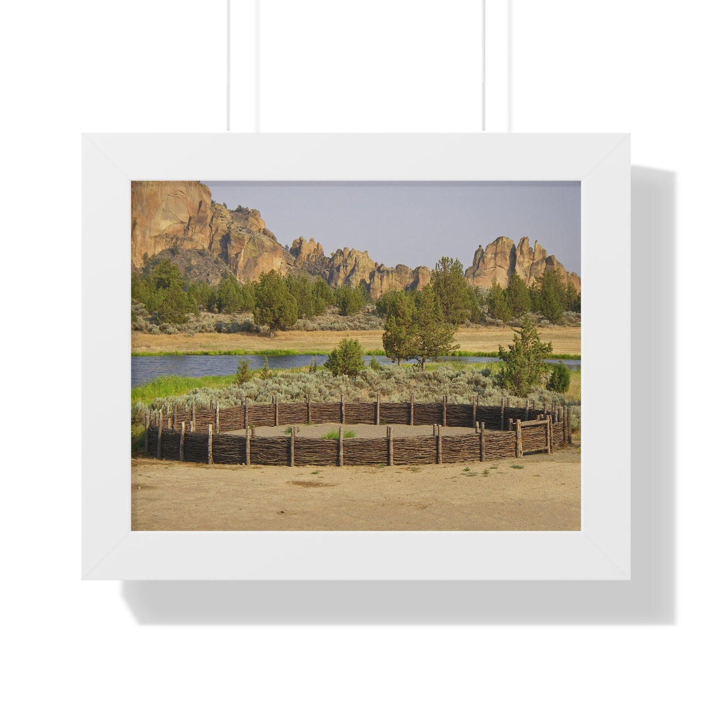 Scenic Round Pen Framed Horizontal Poster