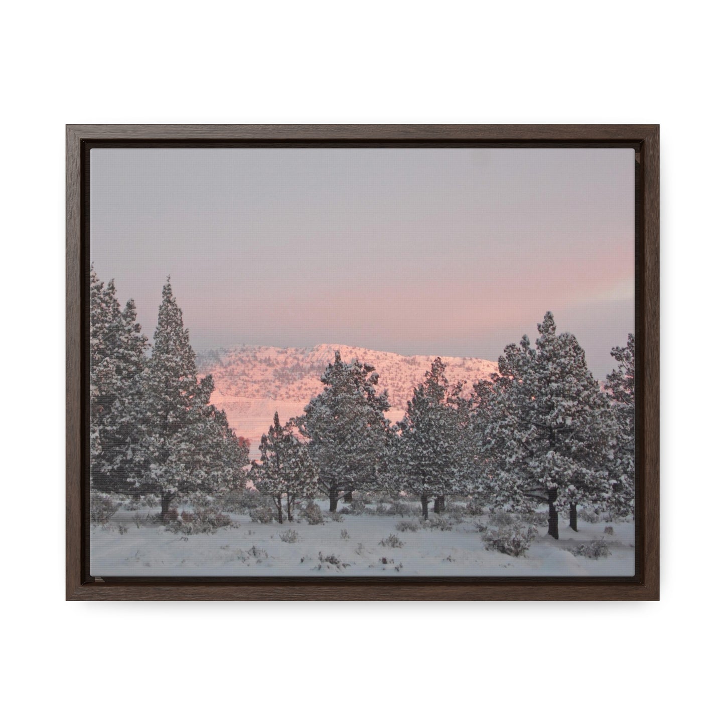 Winter Sunset Gallery Canvas Wraps Framed