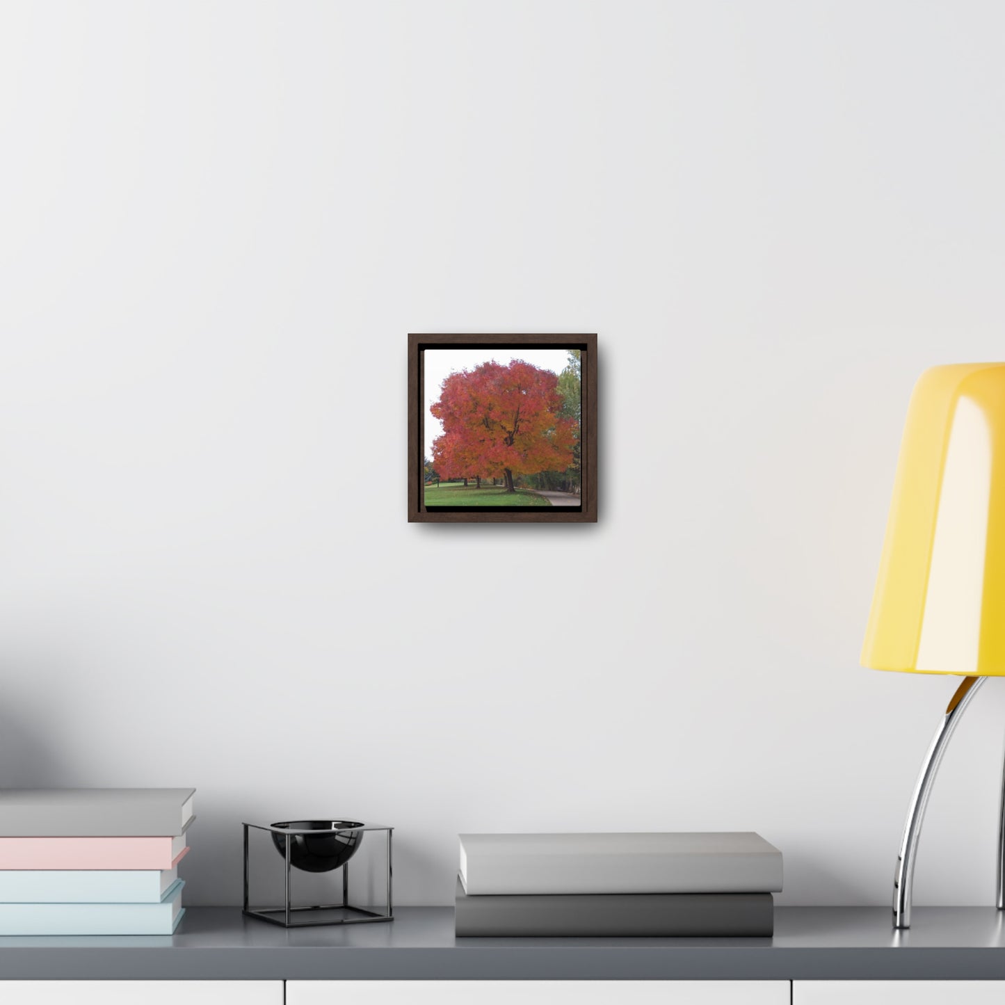 Autumn Tree Mid Fall Gallery Canvas Wrap Square Framed