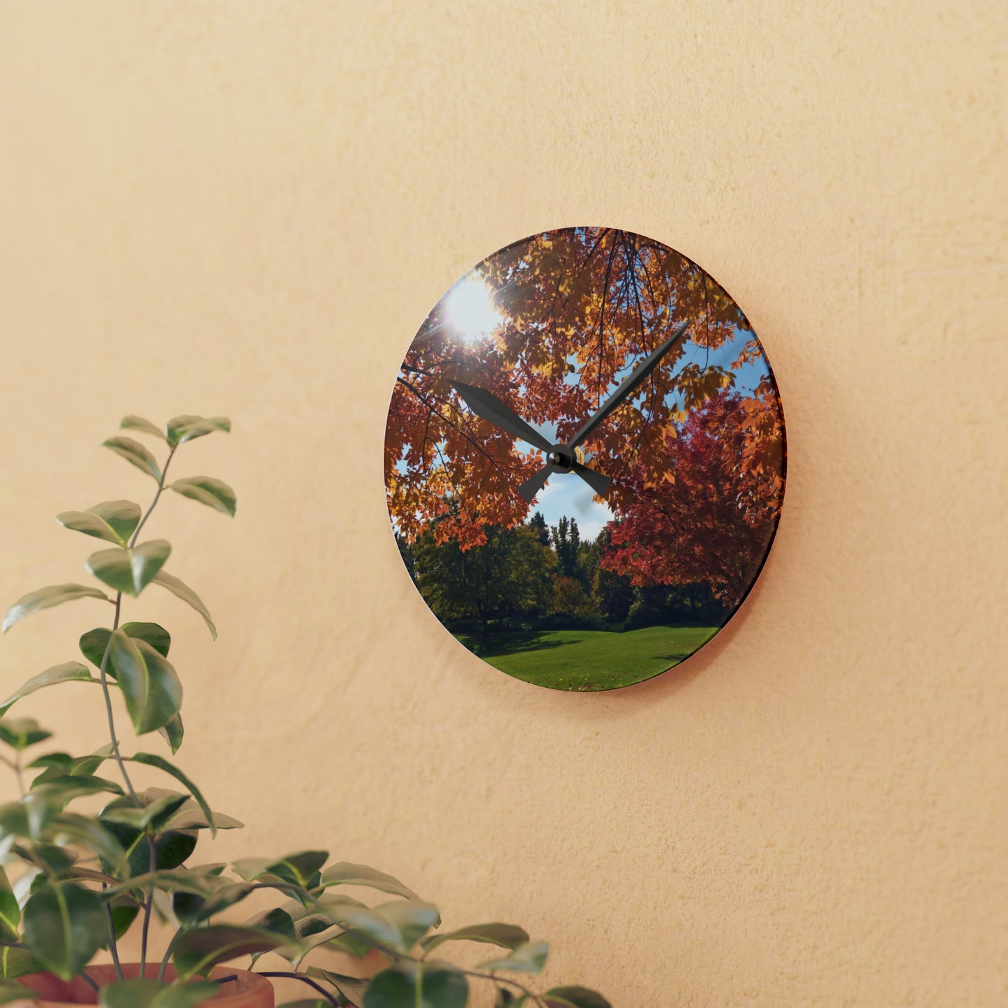 Autumn Light Acrylic Wall Clock