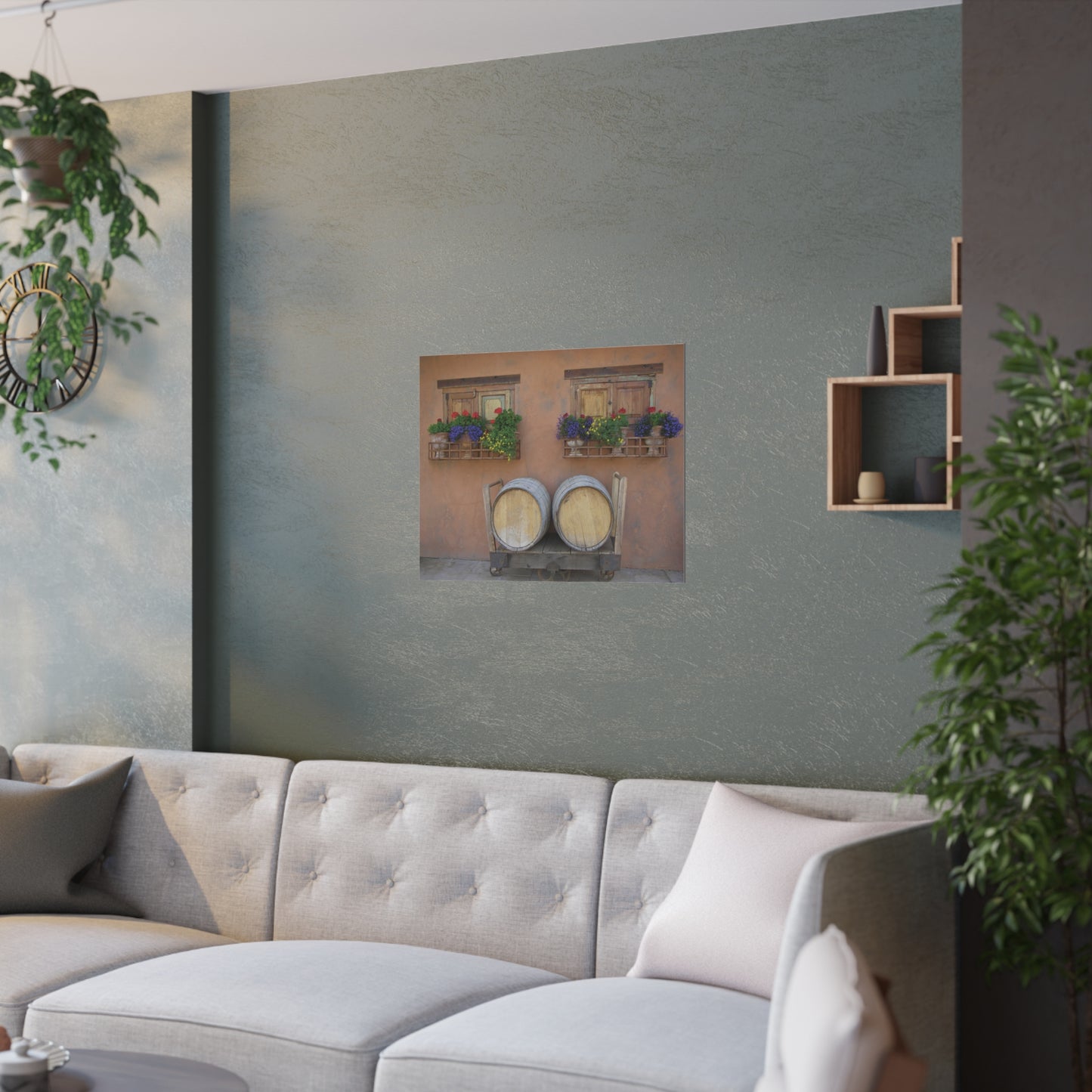 Spanish Windows & Barrels Satin Posters