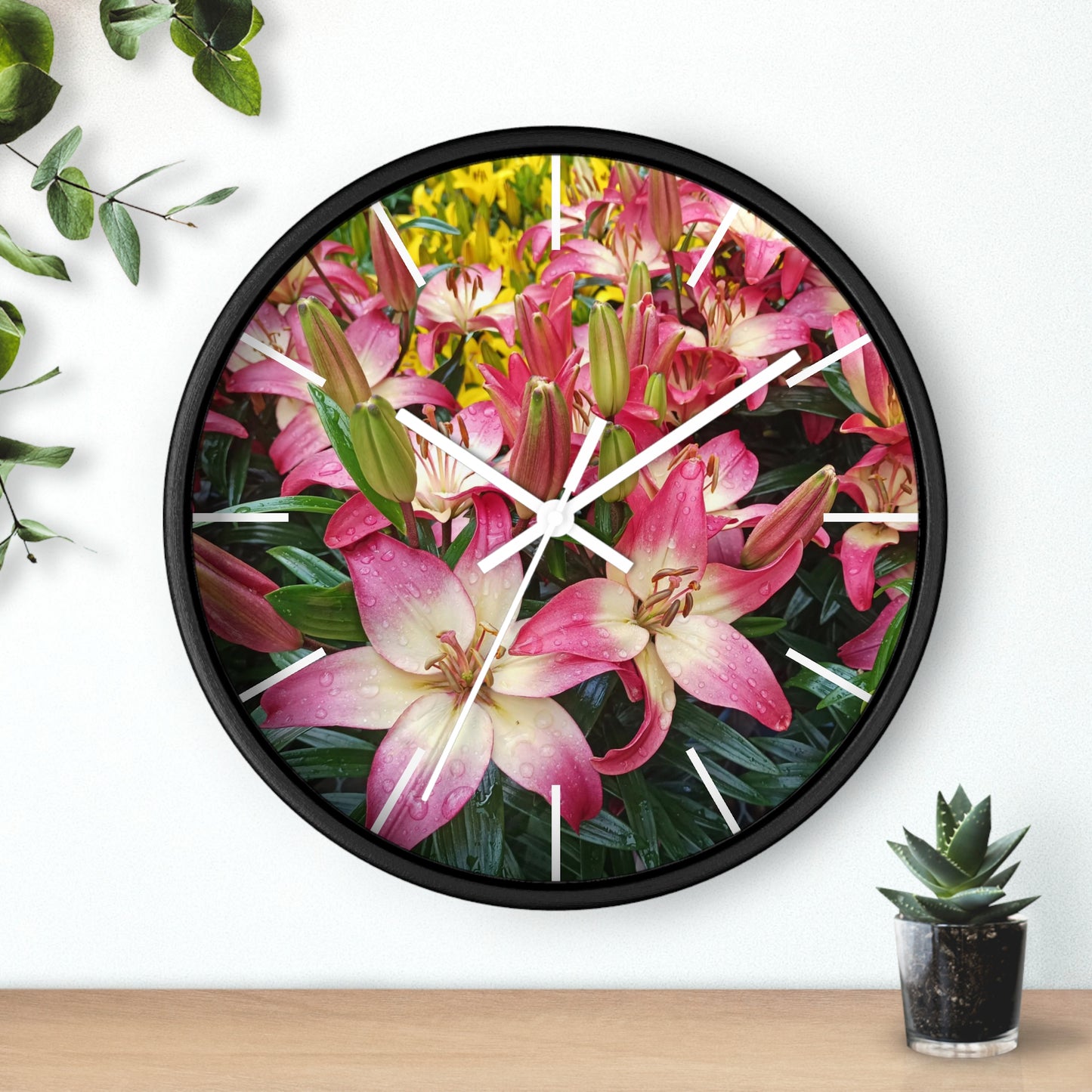 Lovely Lilies Wall Clock