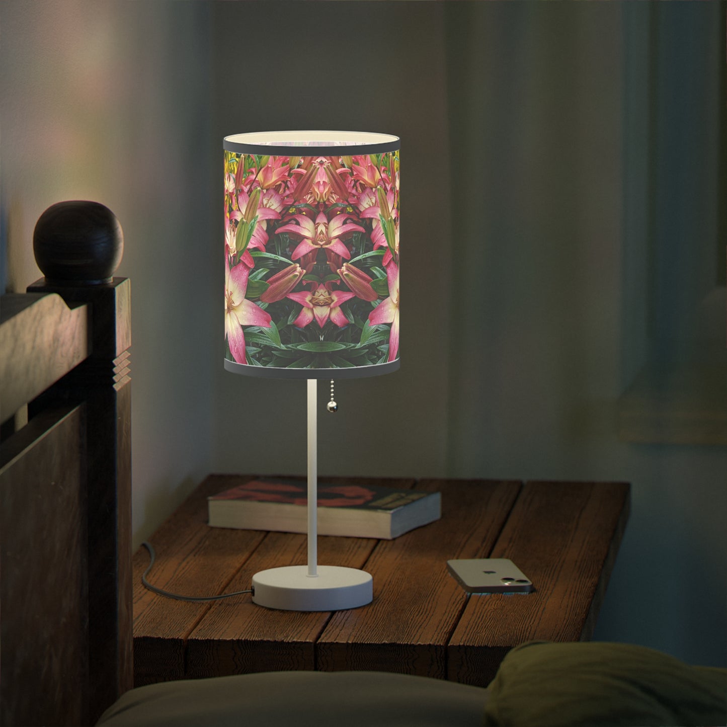 Lovely Lilies Lamp on a Stand