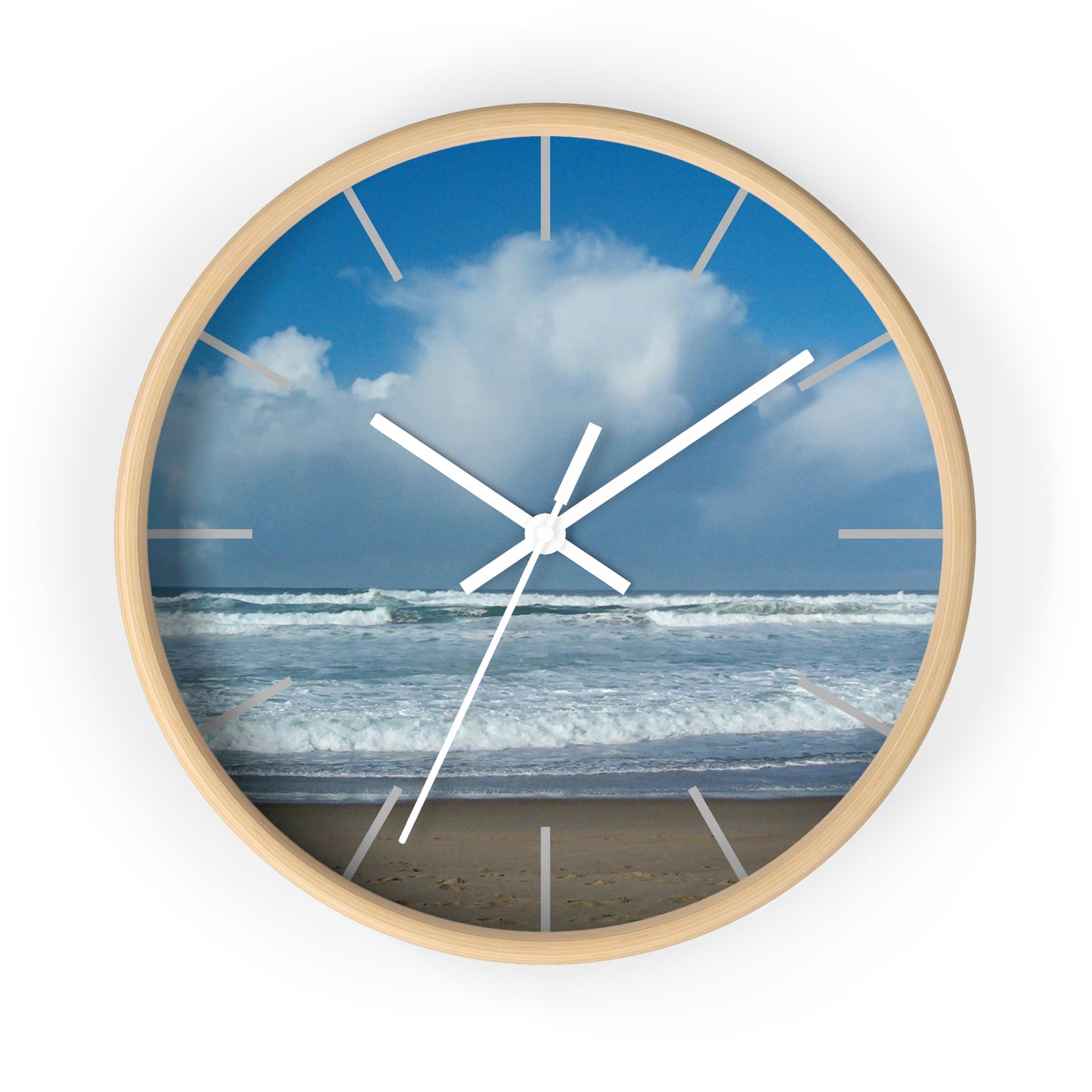 Blue Sky Beach Wall Clock