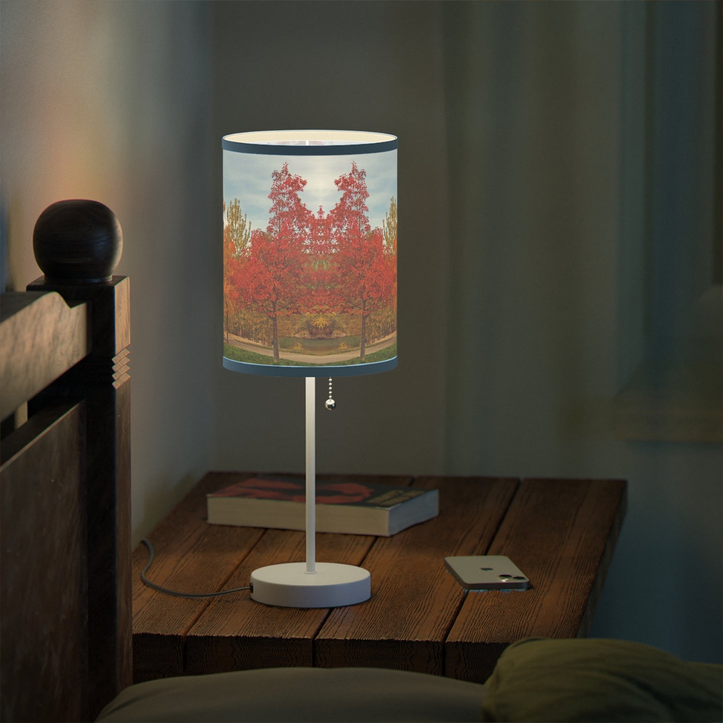 Autumn Serenity Lamp on a Stand