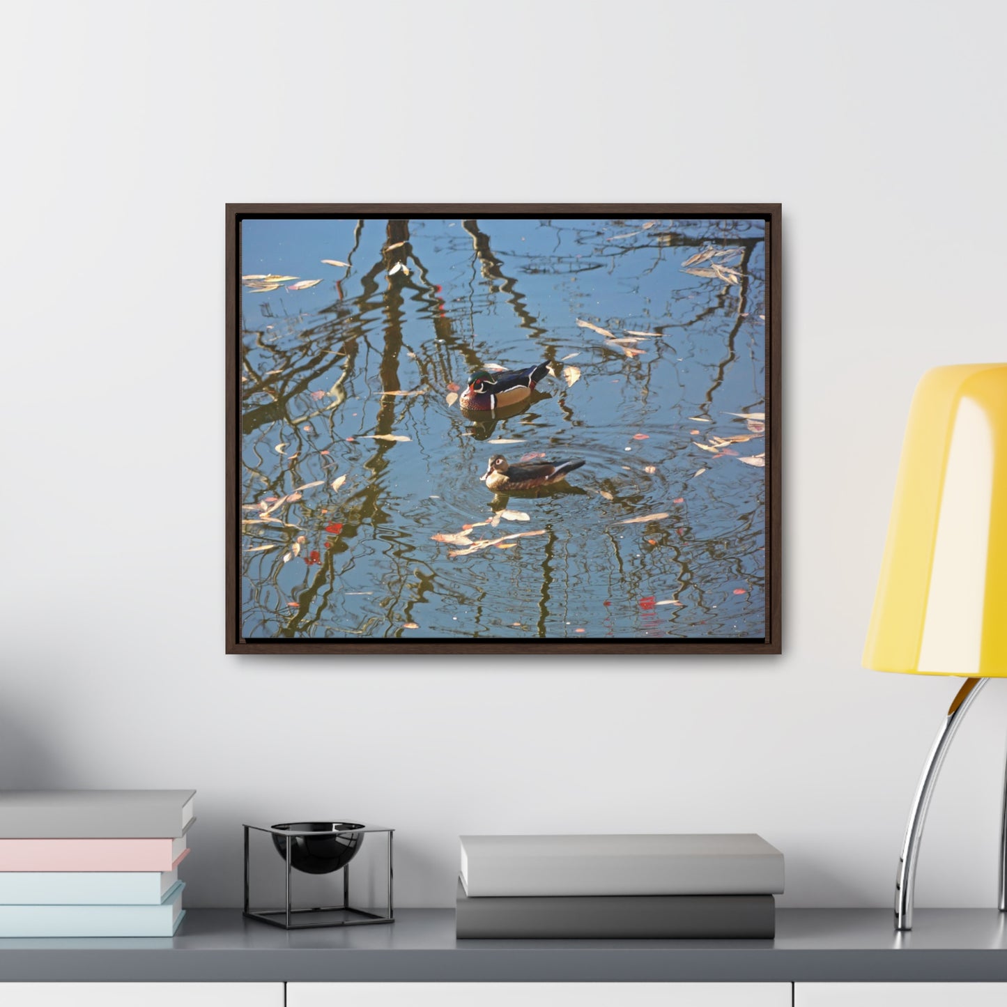 Wood Duck Couple Gallery Canvas Wraps Framed