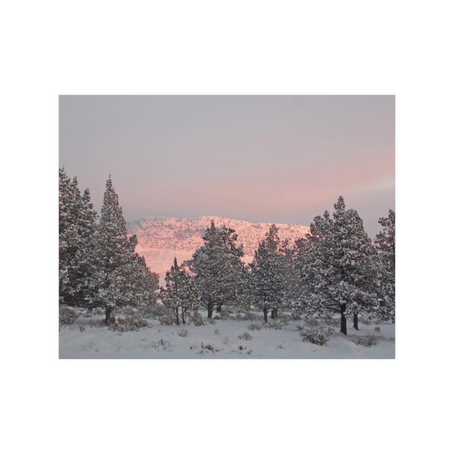Winter Sunset Satin Posters