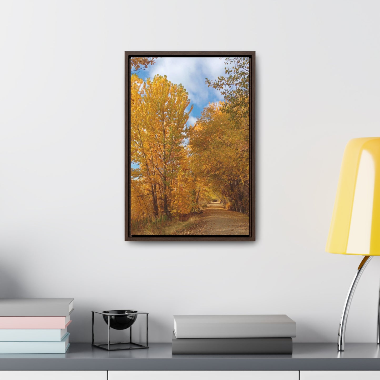 Autumn Trail Gallery Canvas Wraps Framed