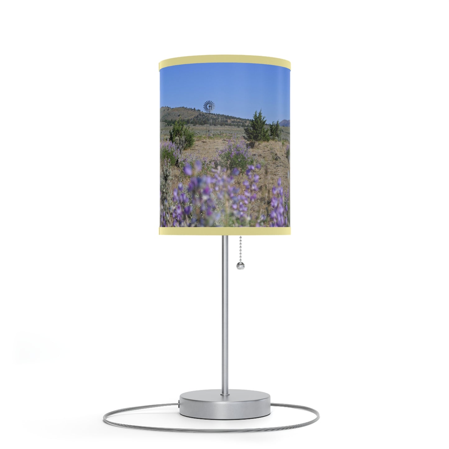 High Desert Lupine & Windmill Lamp on a Stand