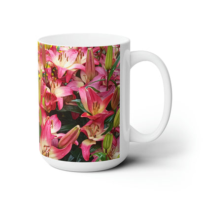 Lovely Lilies Ceramic Mug 15oz