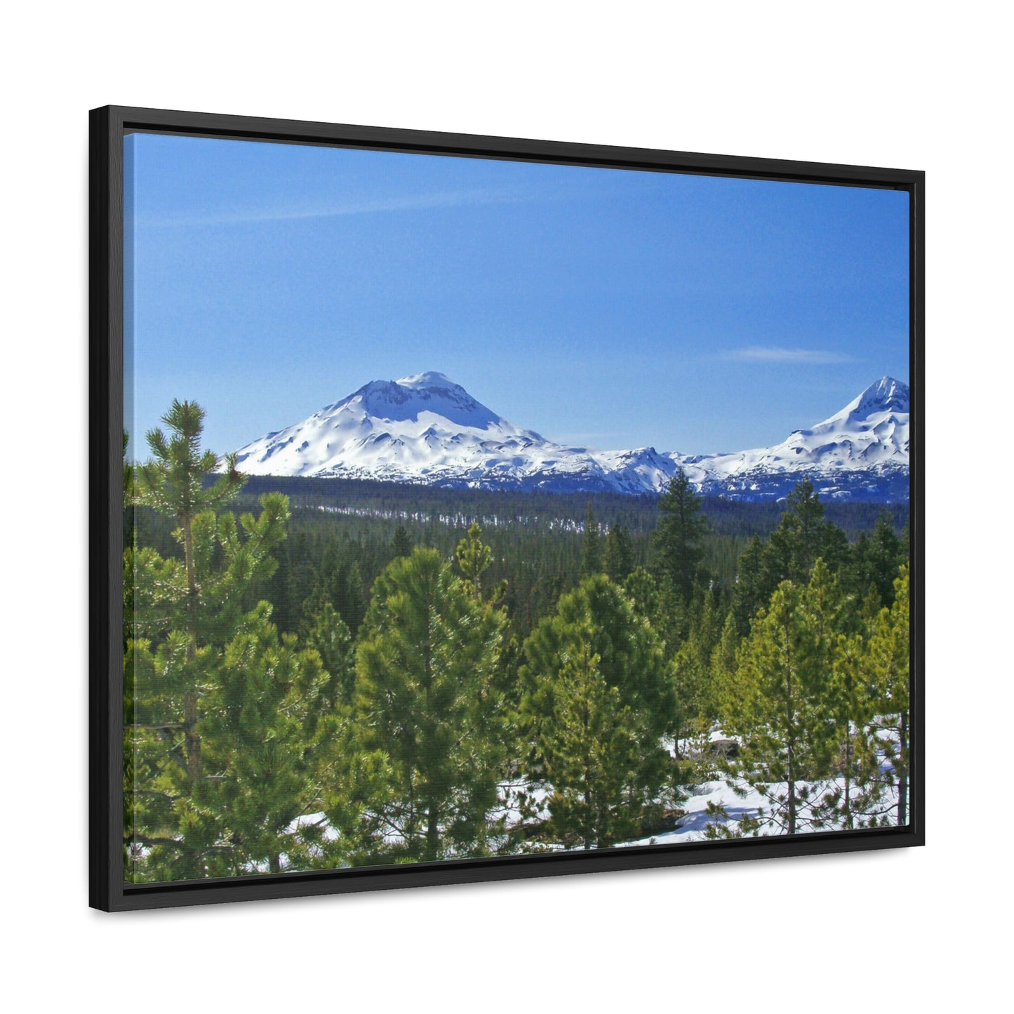 Winter South Sister Gallery Canvas Wraps Framed